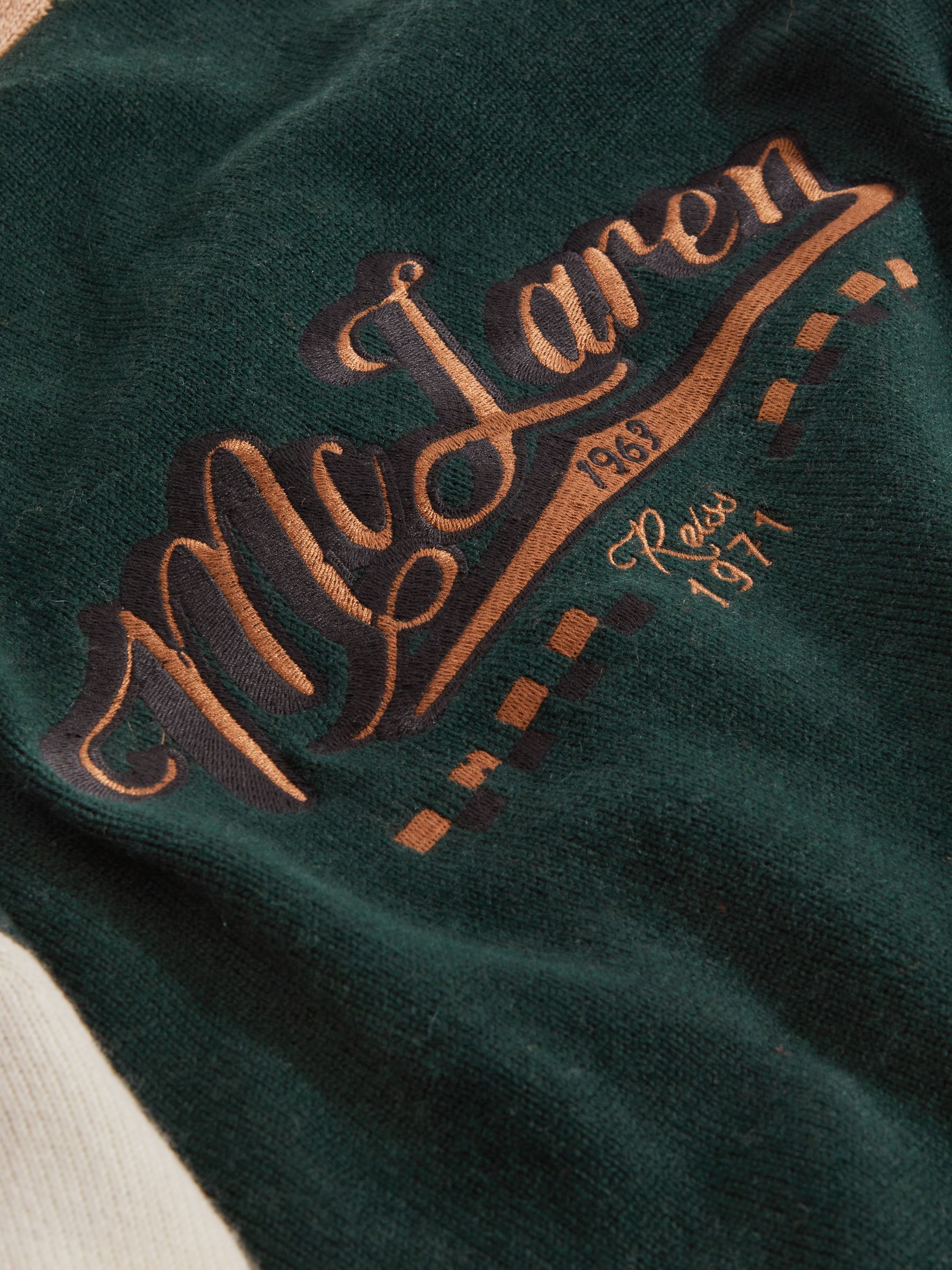 McLaren F1 Wool Cashmere Cardigan in Bottle Green/Ecru - Image 7 of 7