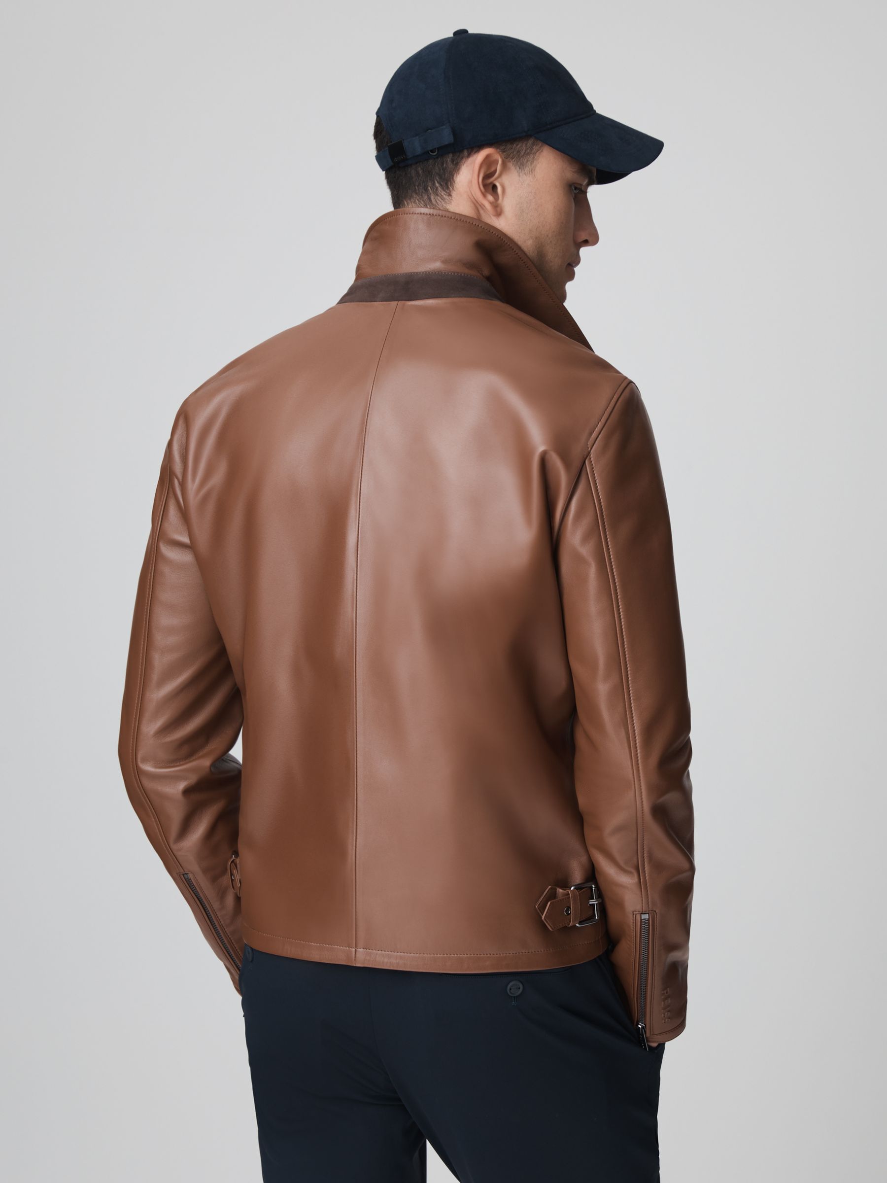 McLaren F1 Leather Jacket in Chocolate - Image 5 of 10