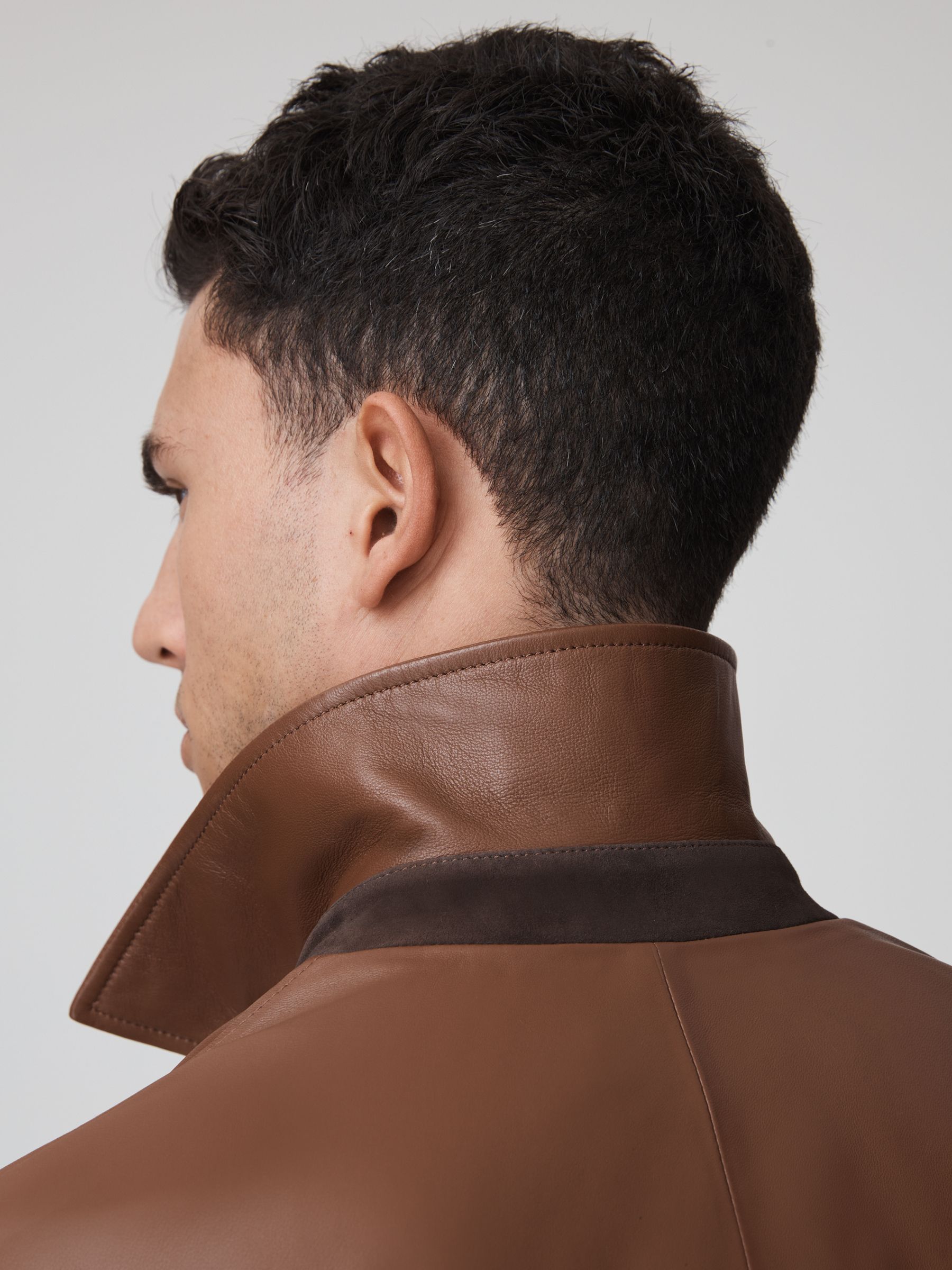 McLaren F1 Leather Jacket in Chocolate - Image 6 of 10