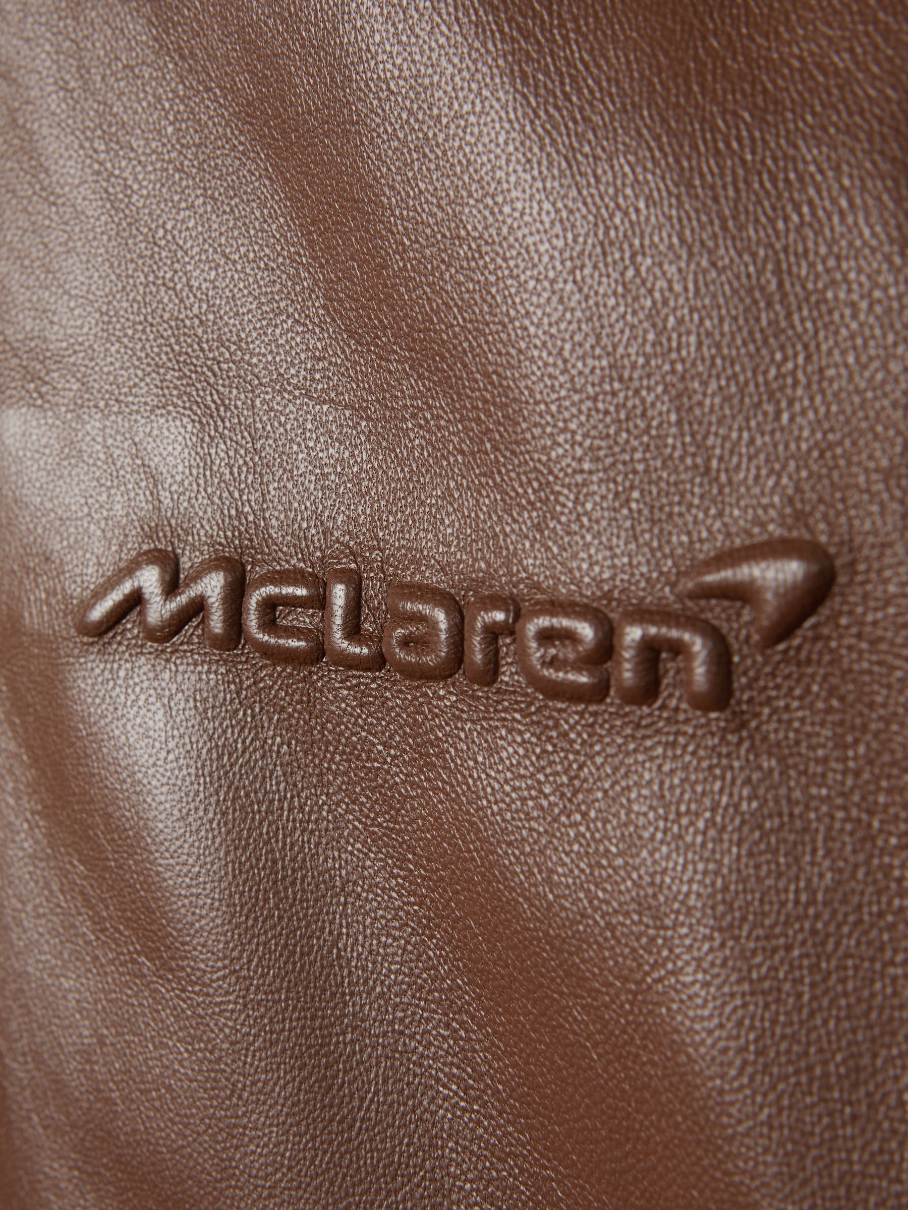 McLaren F1 Leather Jacket in Chocolate - Image 8 of 10