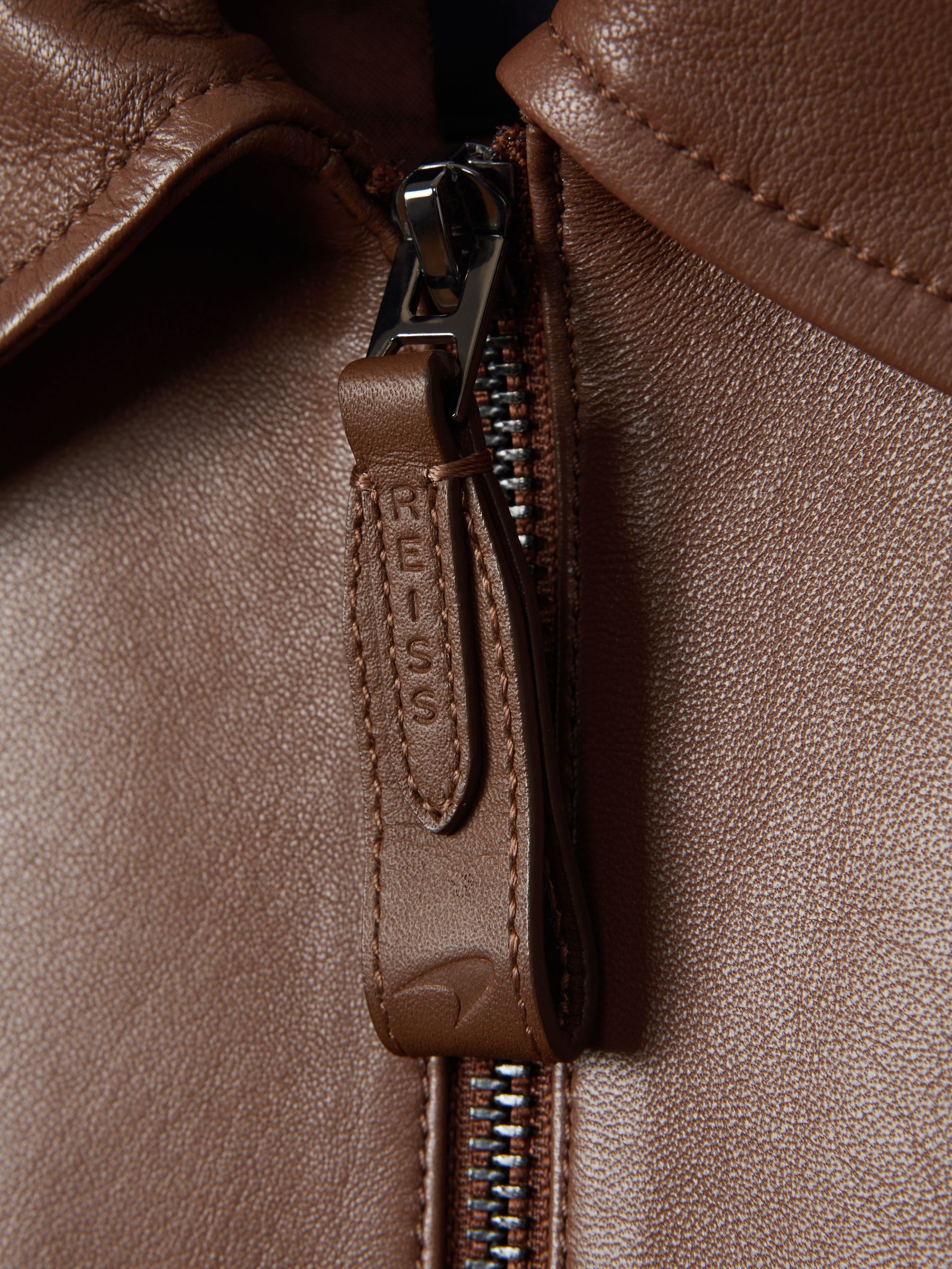 McLaren F1 Leather Jacket in Chocolate - Image 9 of 10