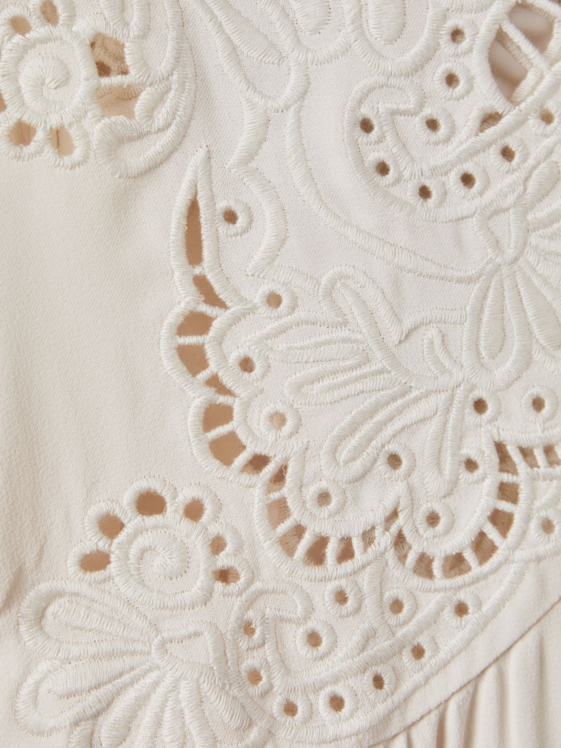 Lace Cut-Out Blouse in Cream - Image 6 of 6