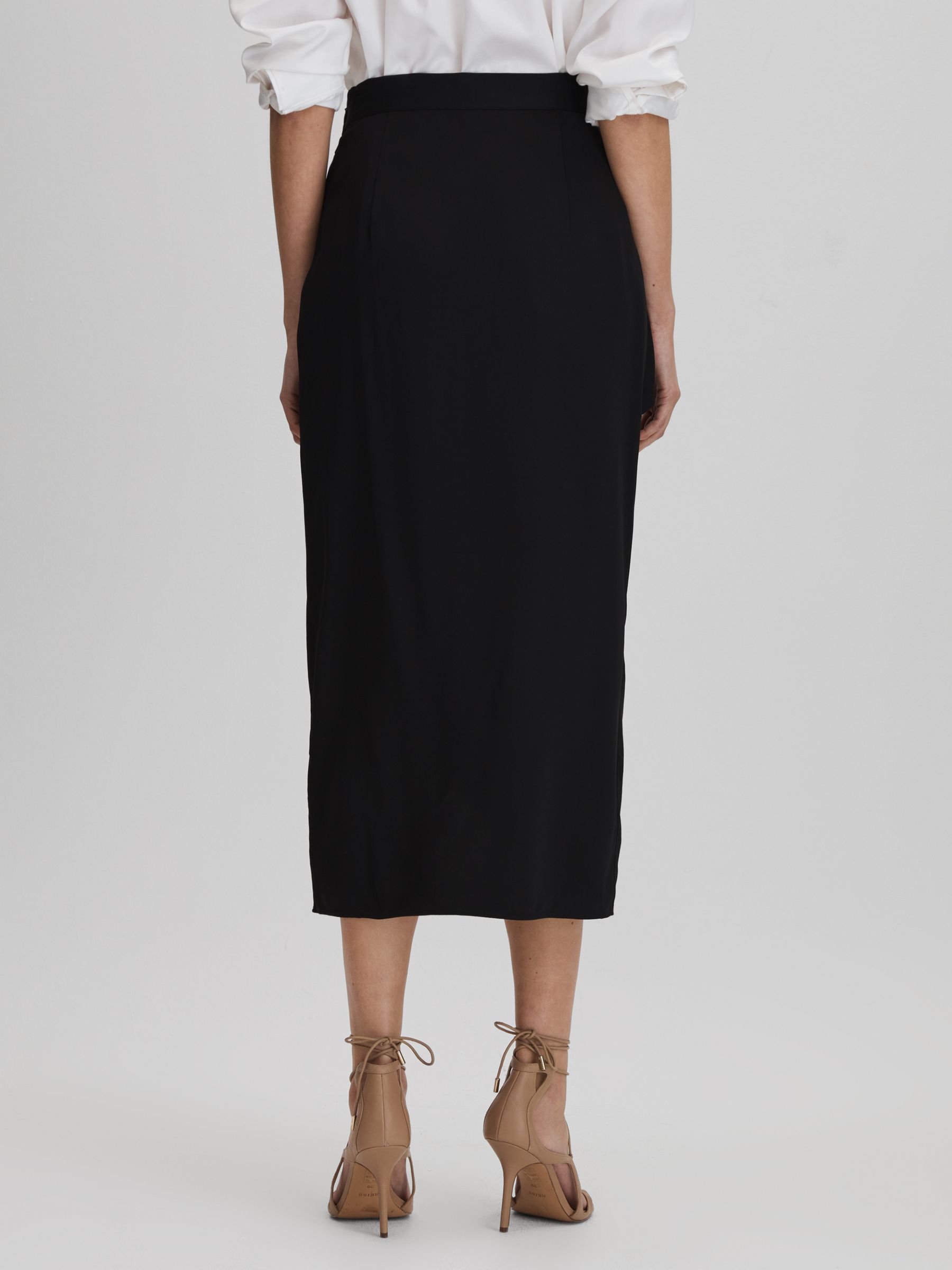【海外限定】REISSスカート☆Seren Pleated Midi Skirt in Black Buy Reiss Black Seren Pleated Midi Skirt from Next Japan