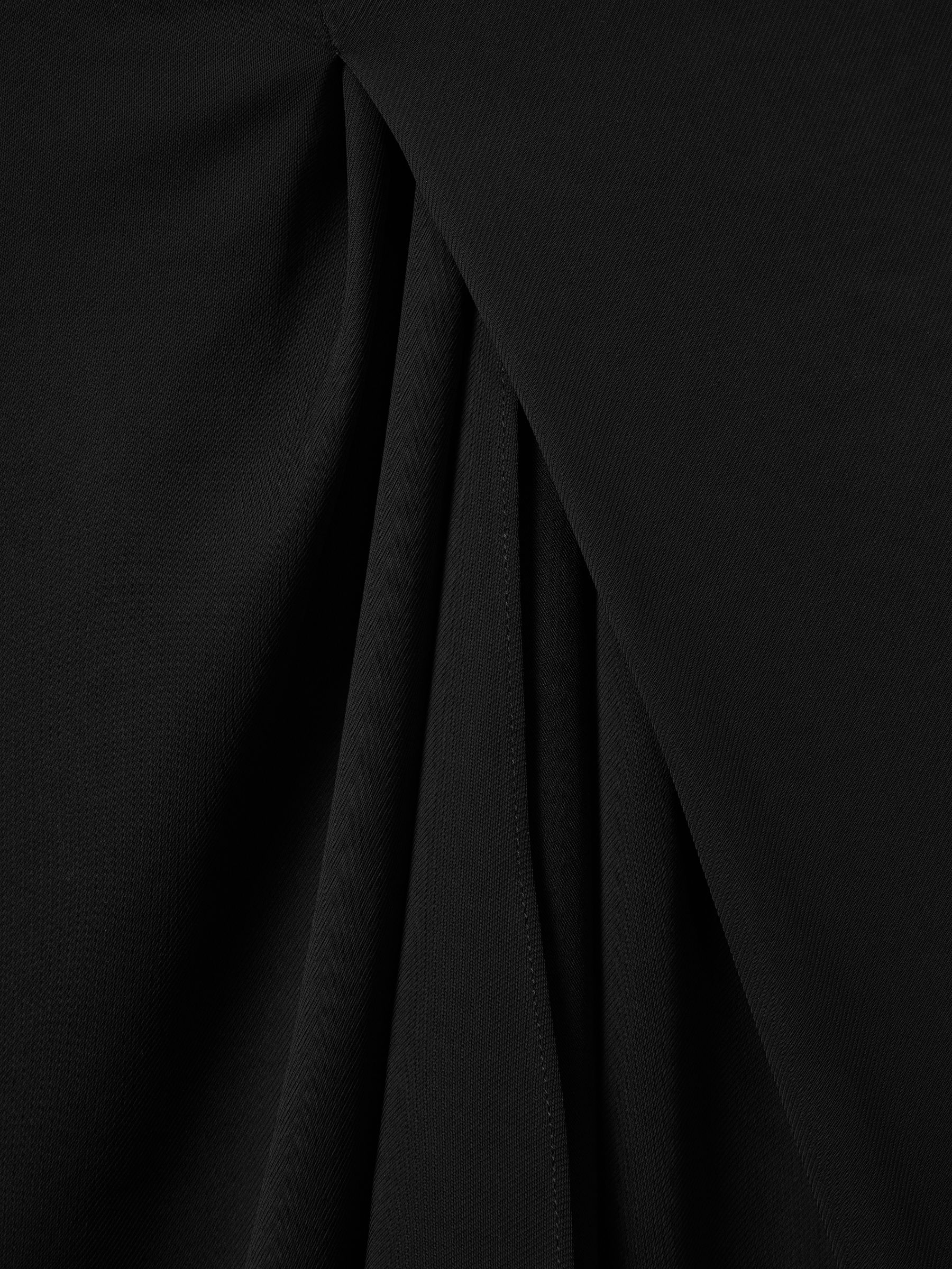 High Rise Draped Midi Skirt in Black - Image 6 of 6