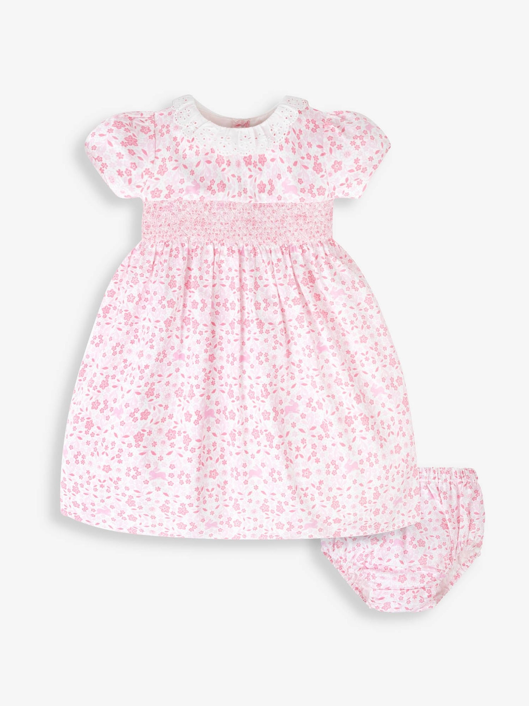 Pink Bunny Print Frill Collar Party Dress - Image 1 of 6