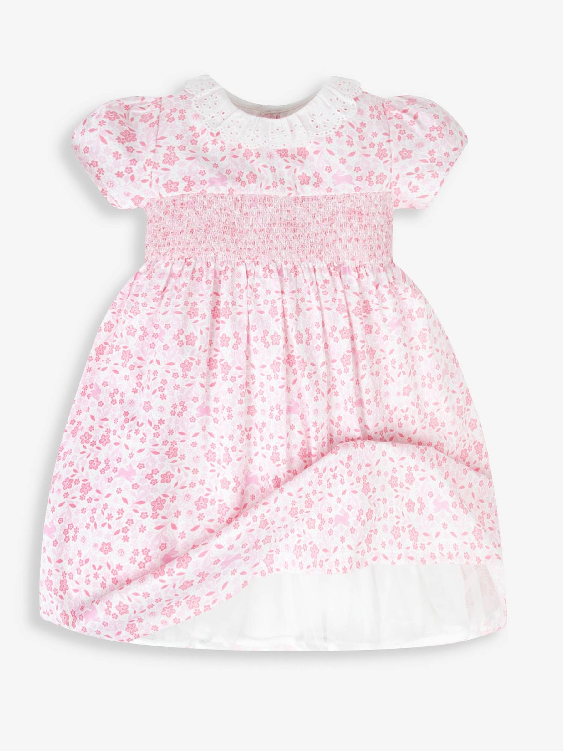 Pink Bunny Print Frill Collar Party Dress - Image 2 of 6