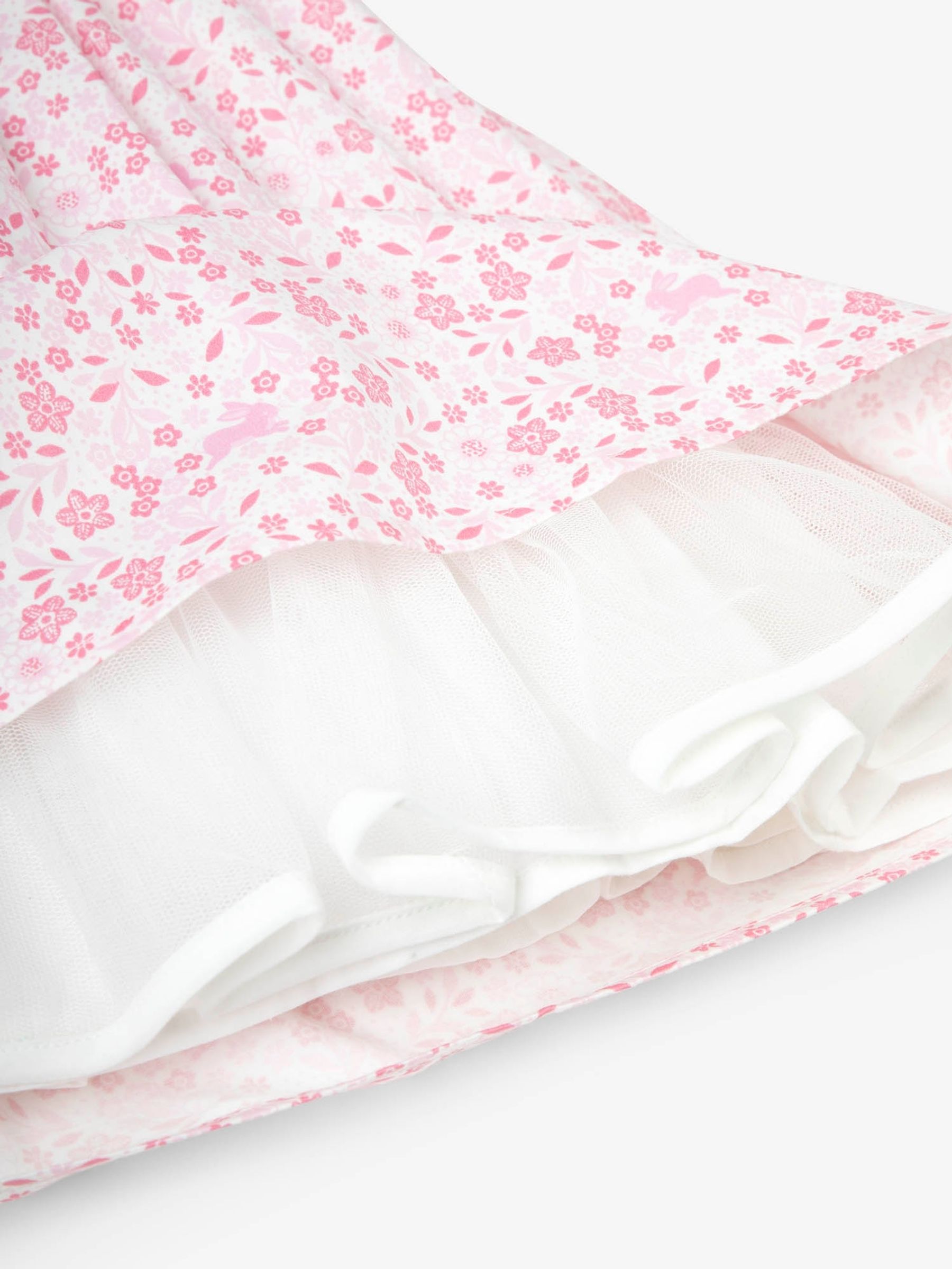Pink Bunny Print Frill Collar Party Dress - Image 6 of 6