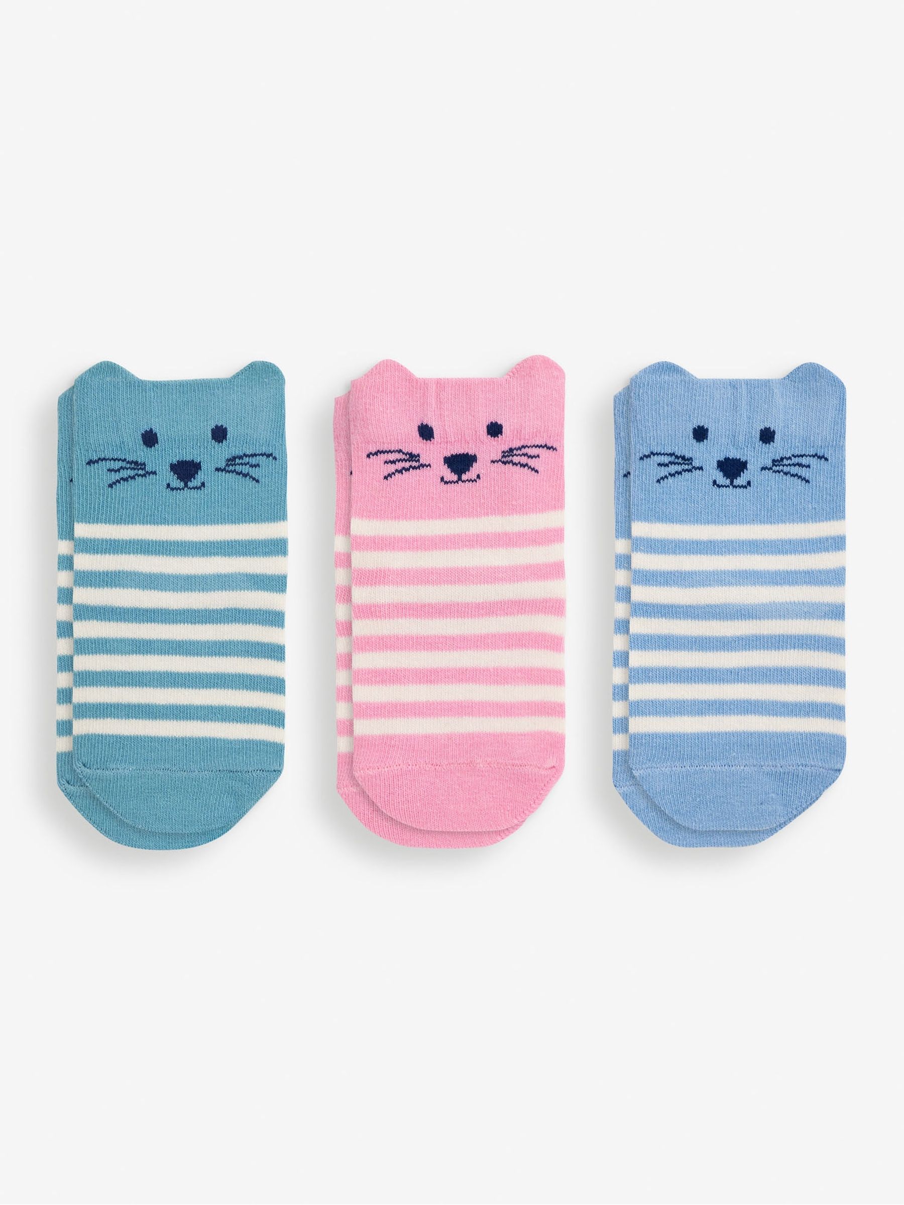 Multi 3-Pack Cat Socks - Image 1 of 2