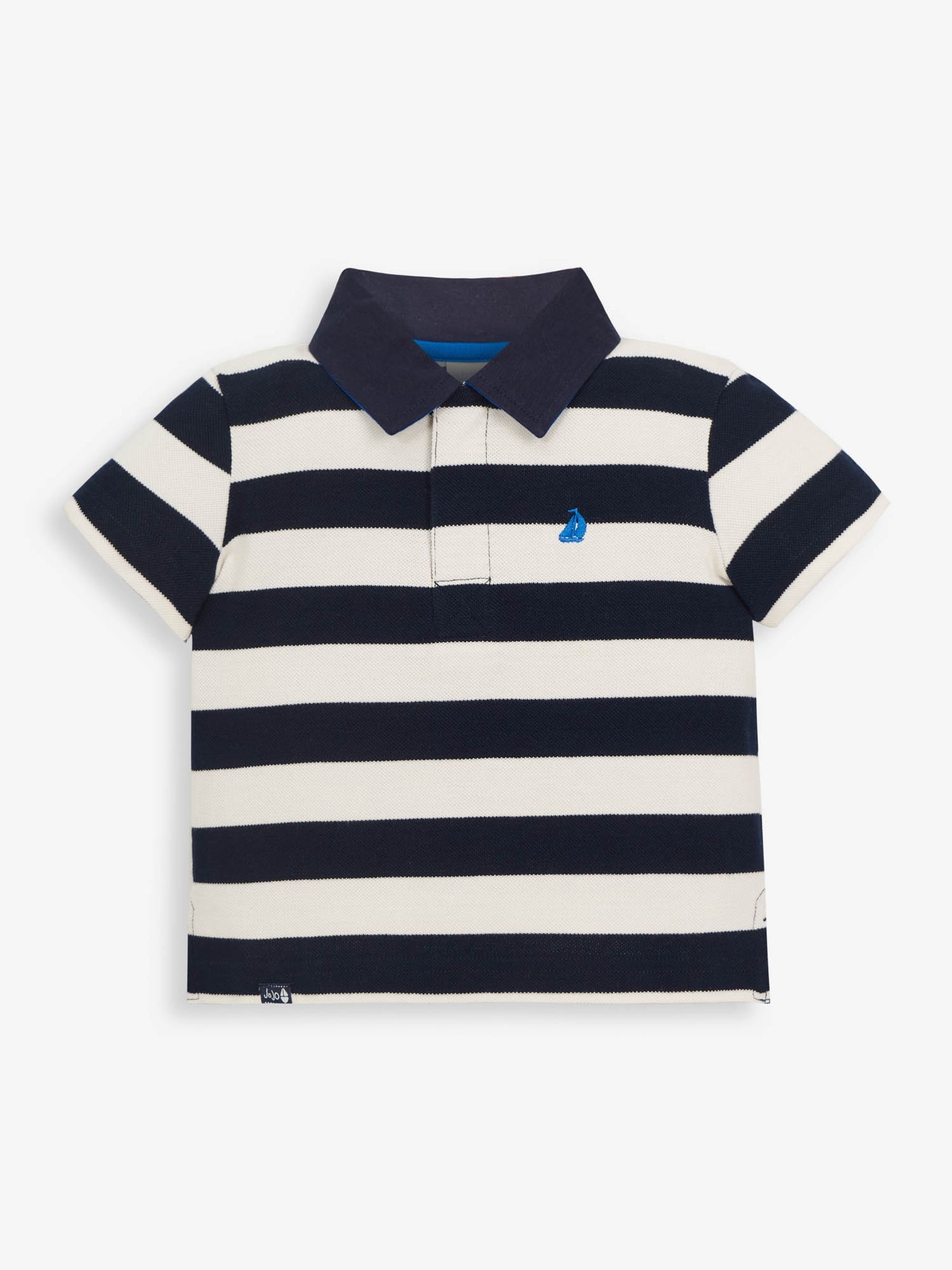 Navy Ecru Stripe Classic Stripe Polo Shirt - Image 1 of 2