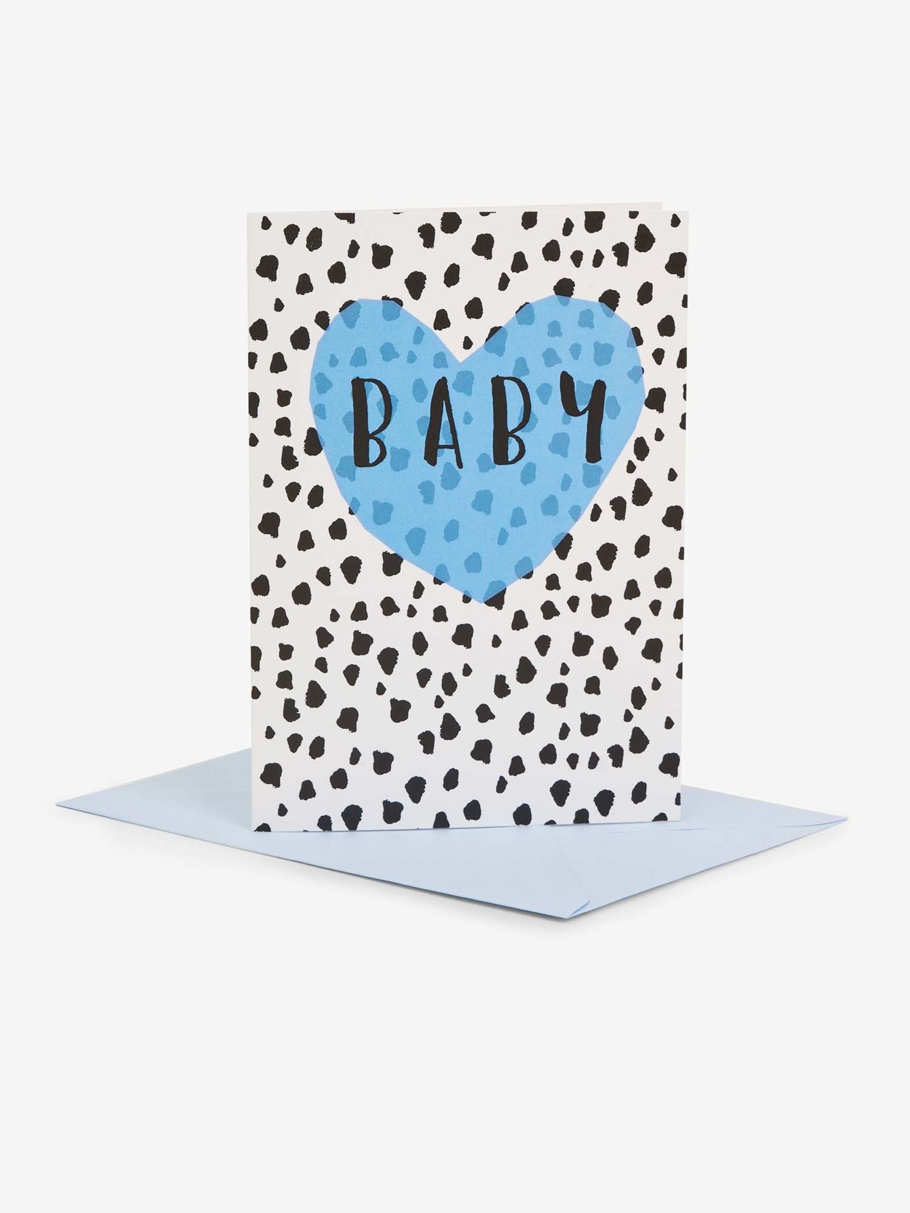 Blue Baby Spot Greetings Card - Image 1 of 1
