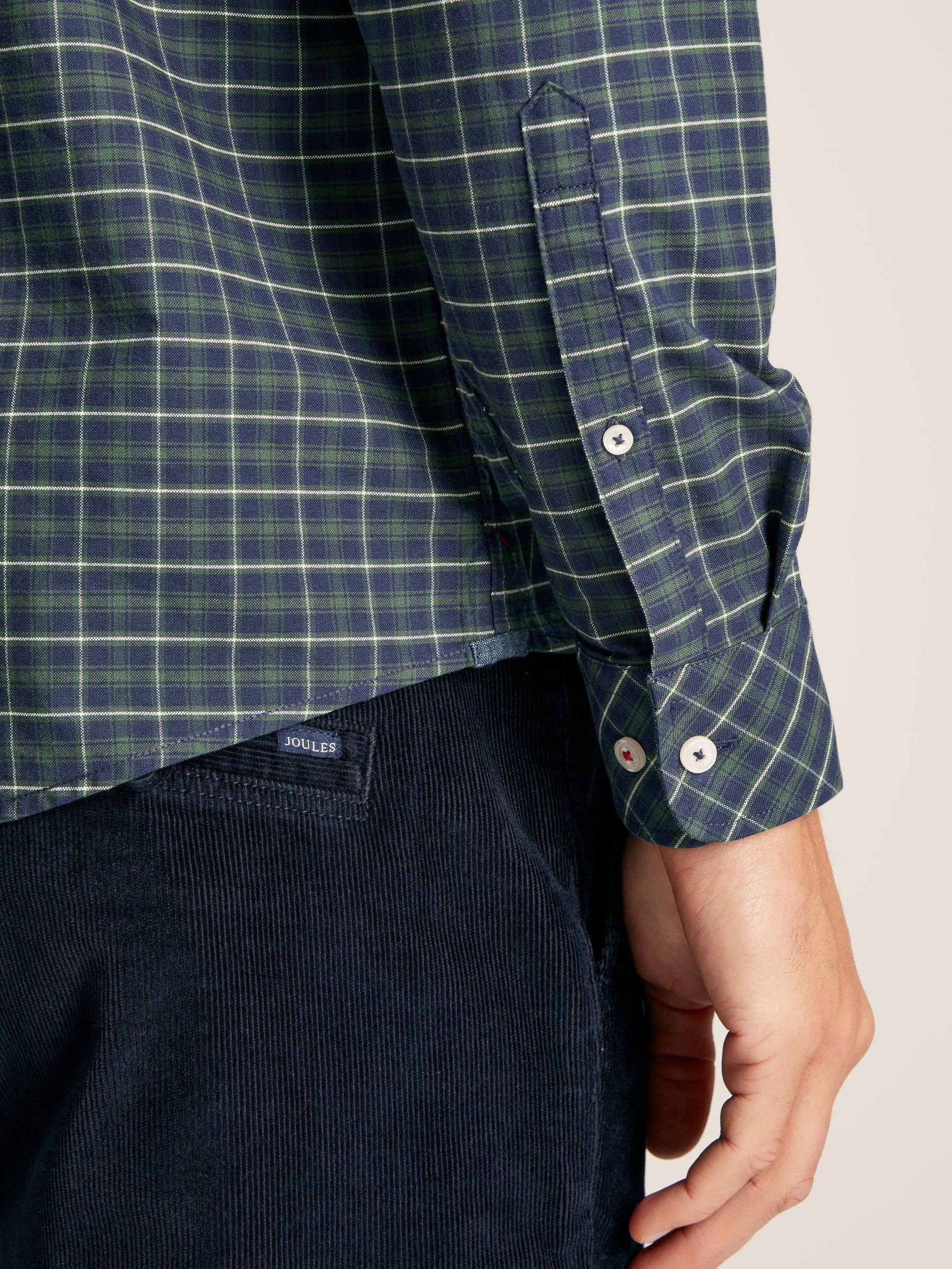 Welford Navy Cotton Check Shirt - Image 6 of 7