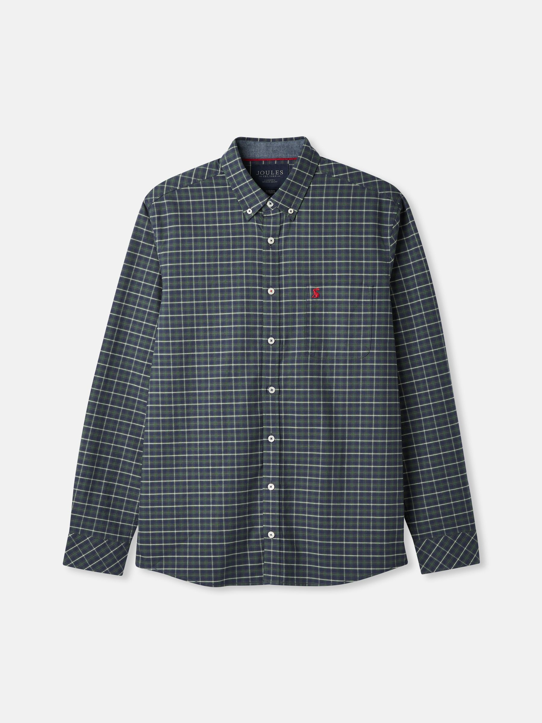 Welford Navy Cotton Check Shirt - Image 7 of 7