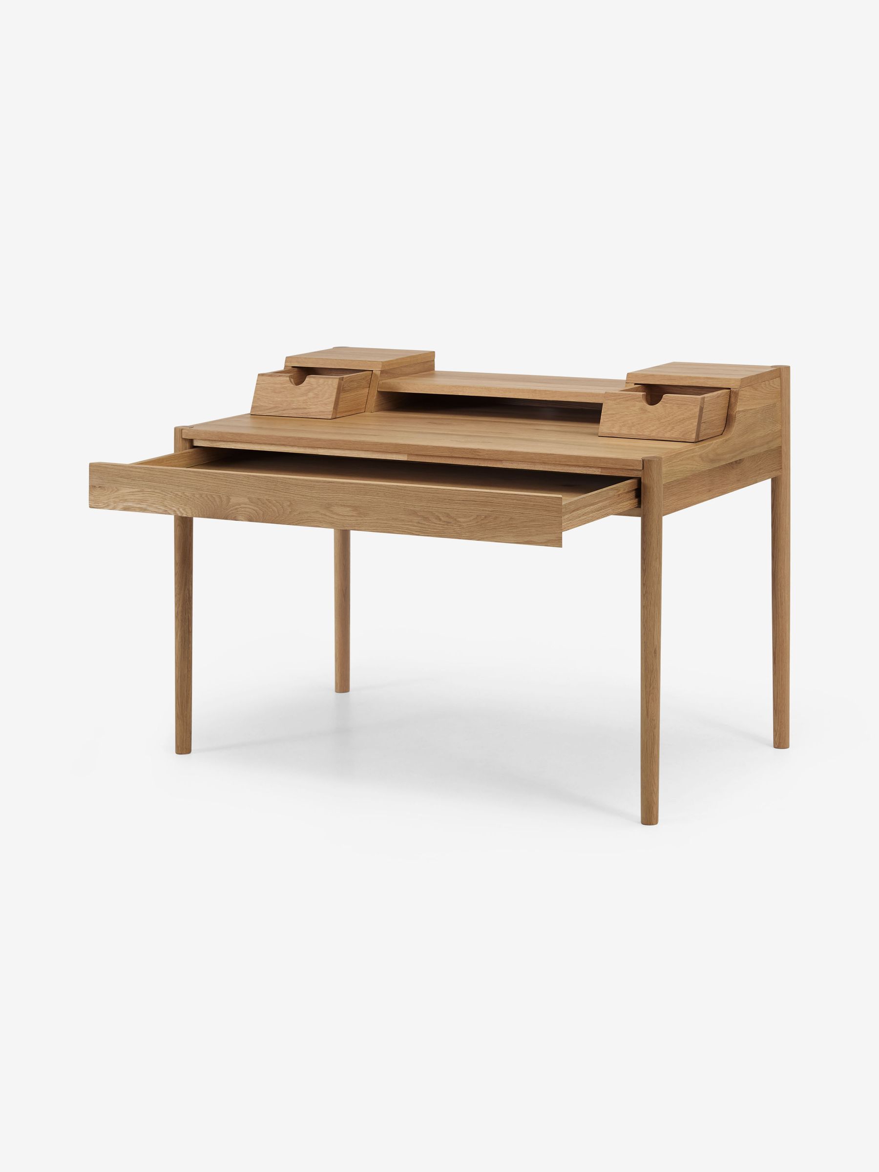 Leonie Wide Office Desk in Oak - Image 2 of 3