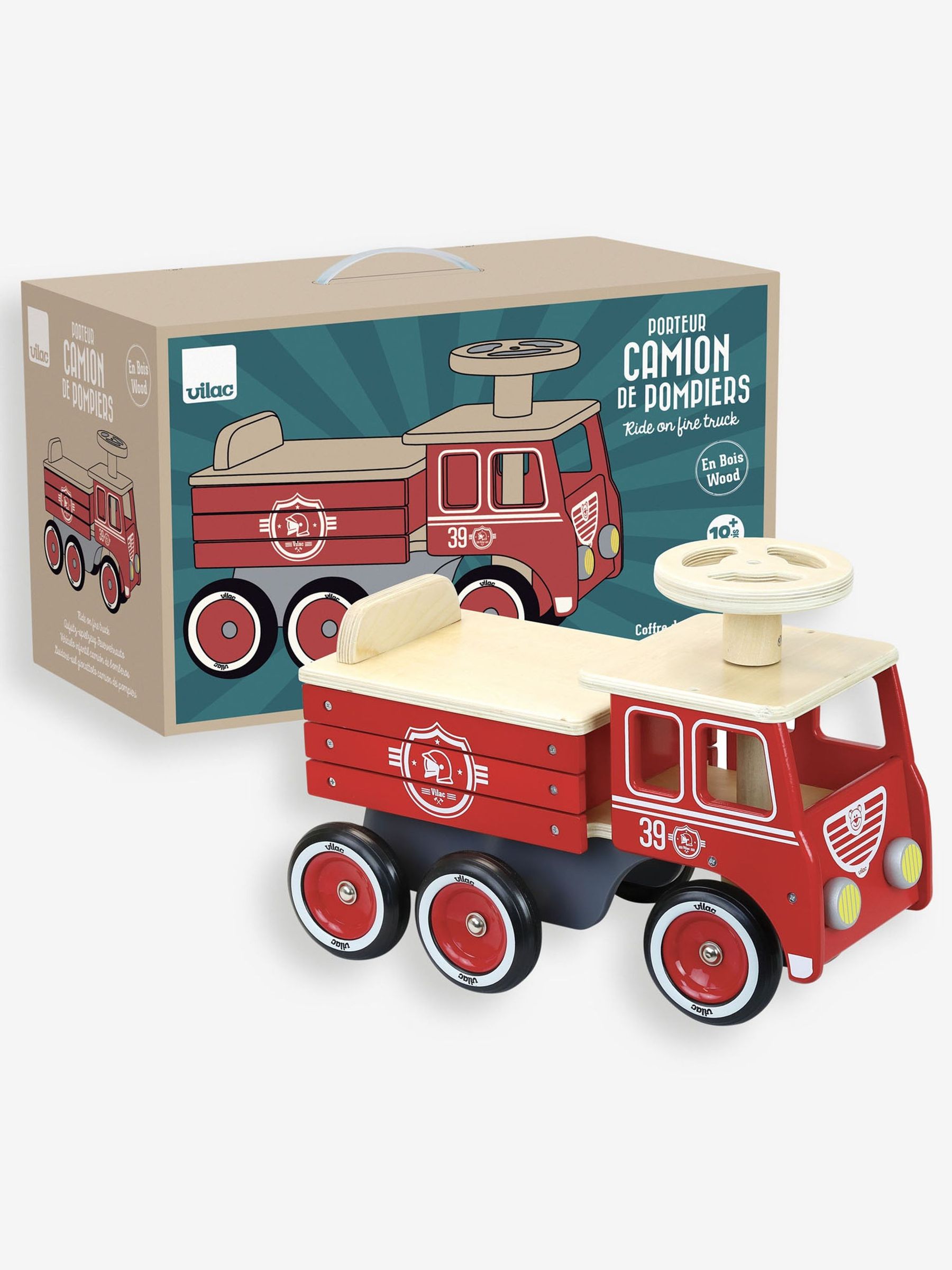 Vilac Ride-On Firetruck - Image 4 of 4