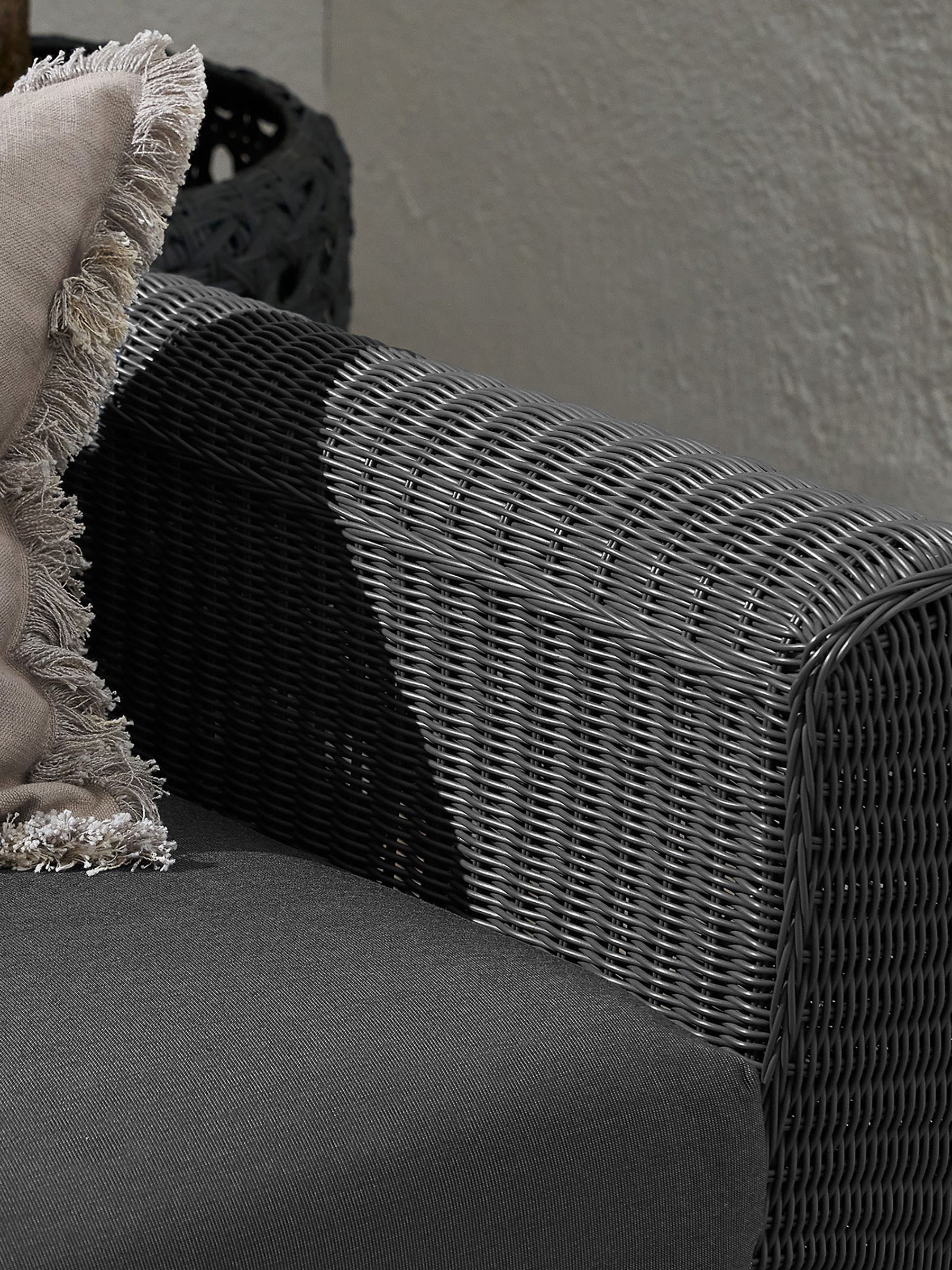 Jonah Garden 2 Seater Sofa Polyrattan in Dark Grey - Image 2 of 4