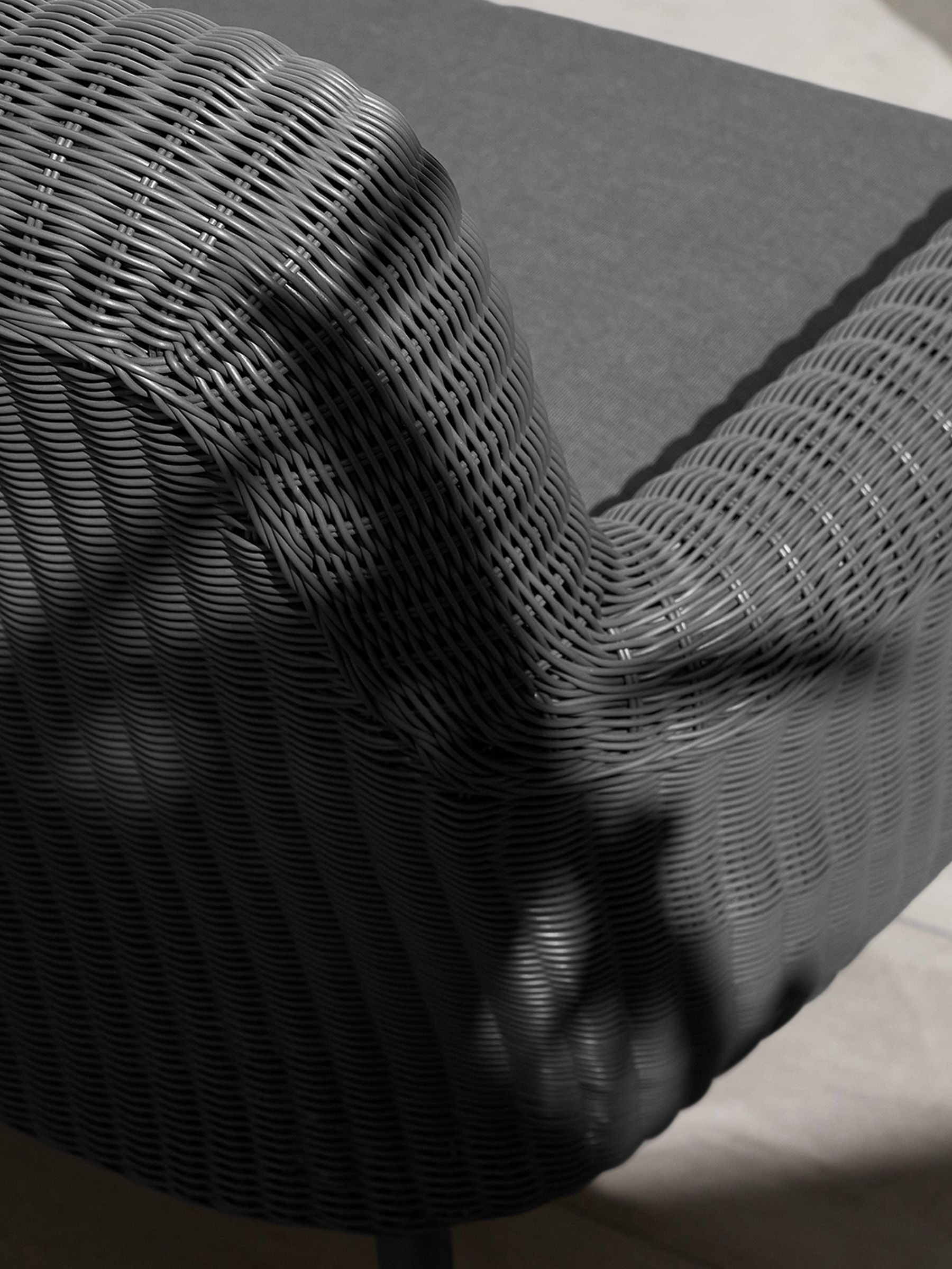 Jonah Garden 2 Seater Sofa Polyrattan in Dark Grey - Image 3 of 4