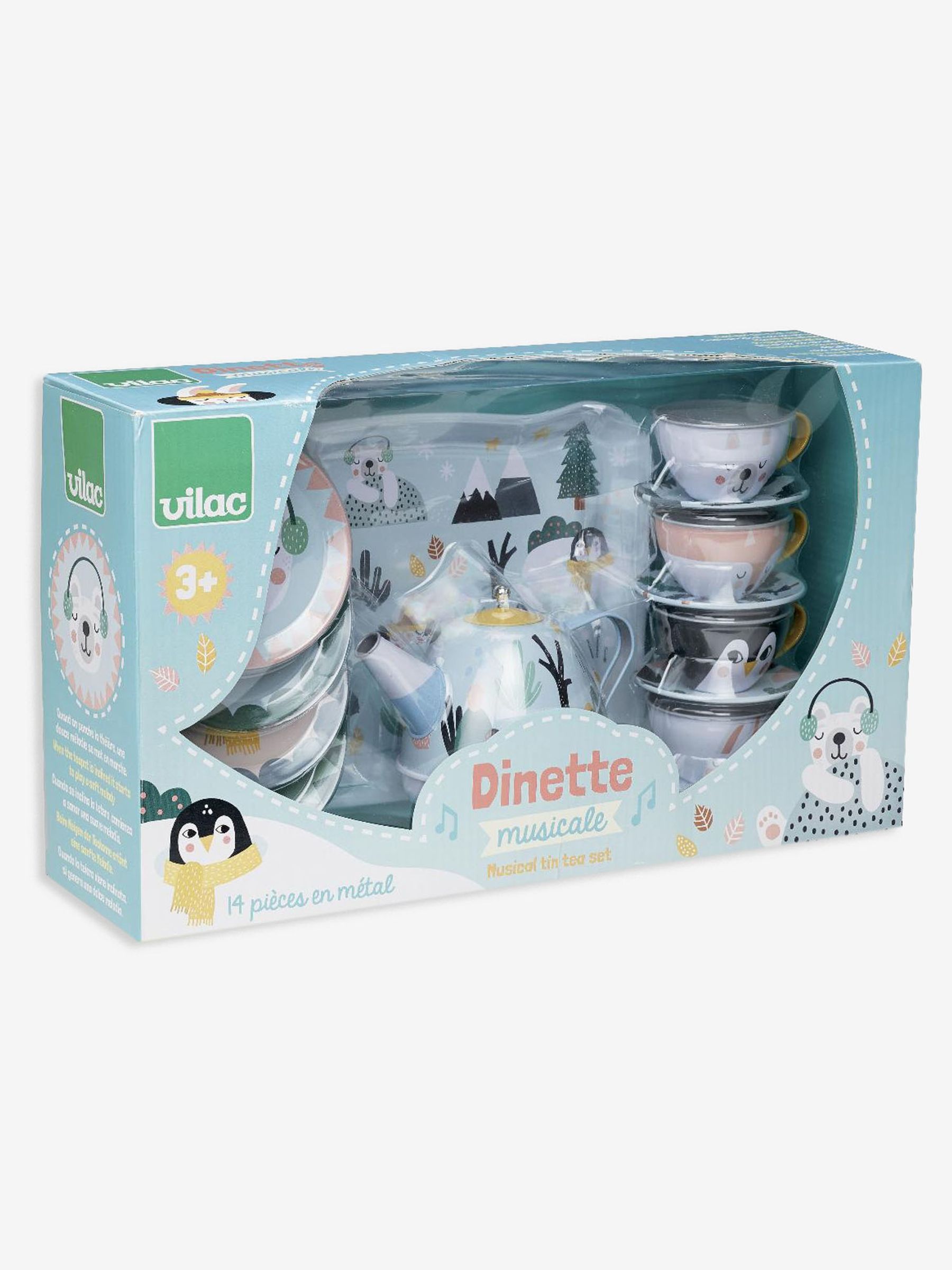 Vilac Iceland Dinette Musical Tin Tea Pot Set - Image 1 of 3
