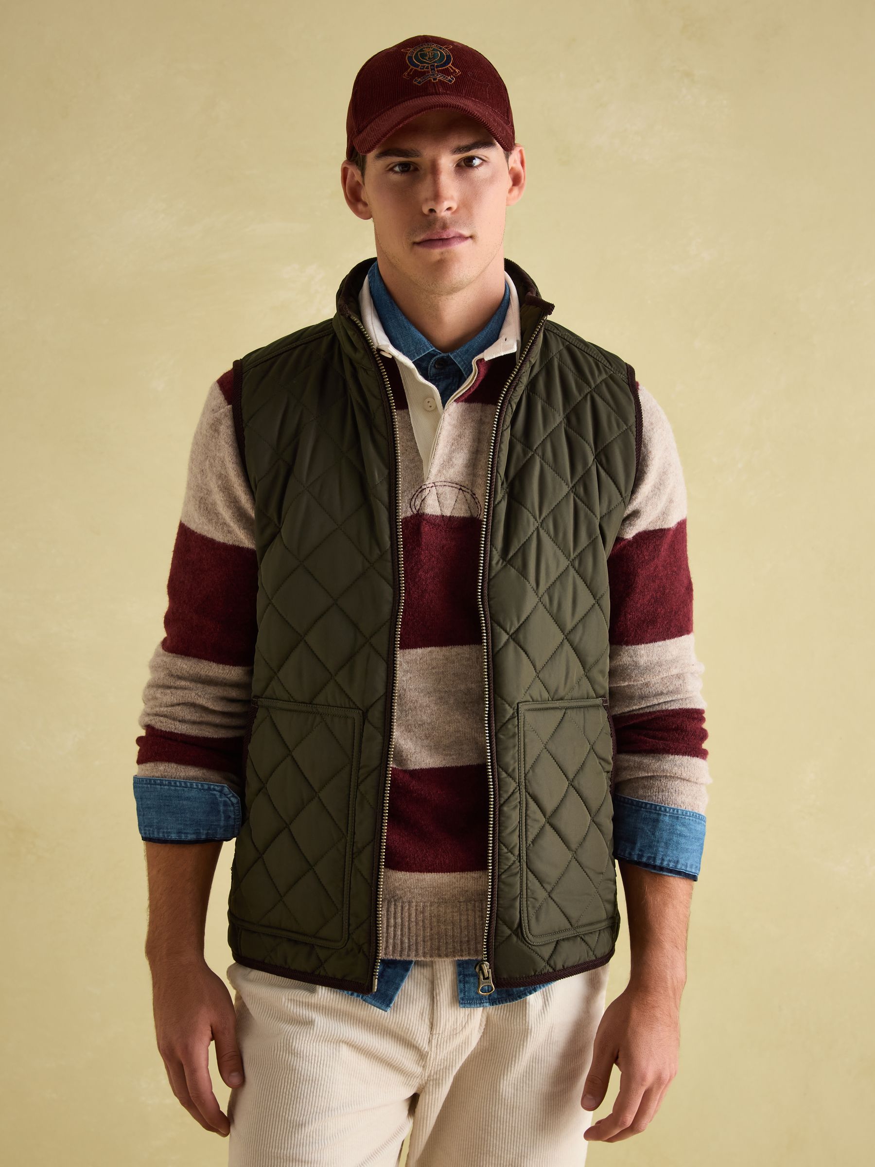 Maynard Green Diamond Quilted Gilet - Image 1 of 7