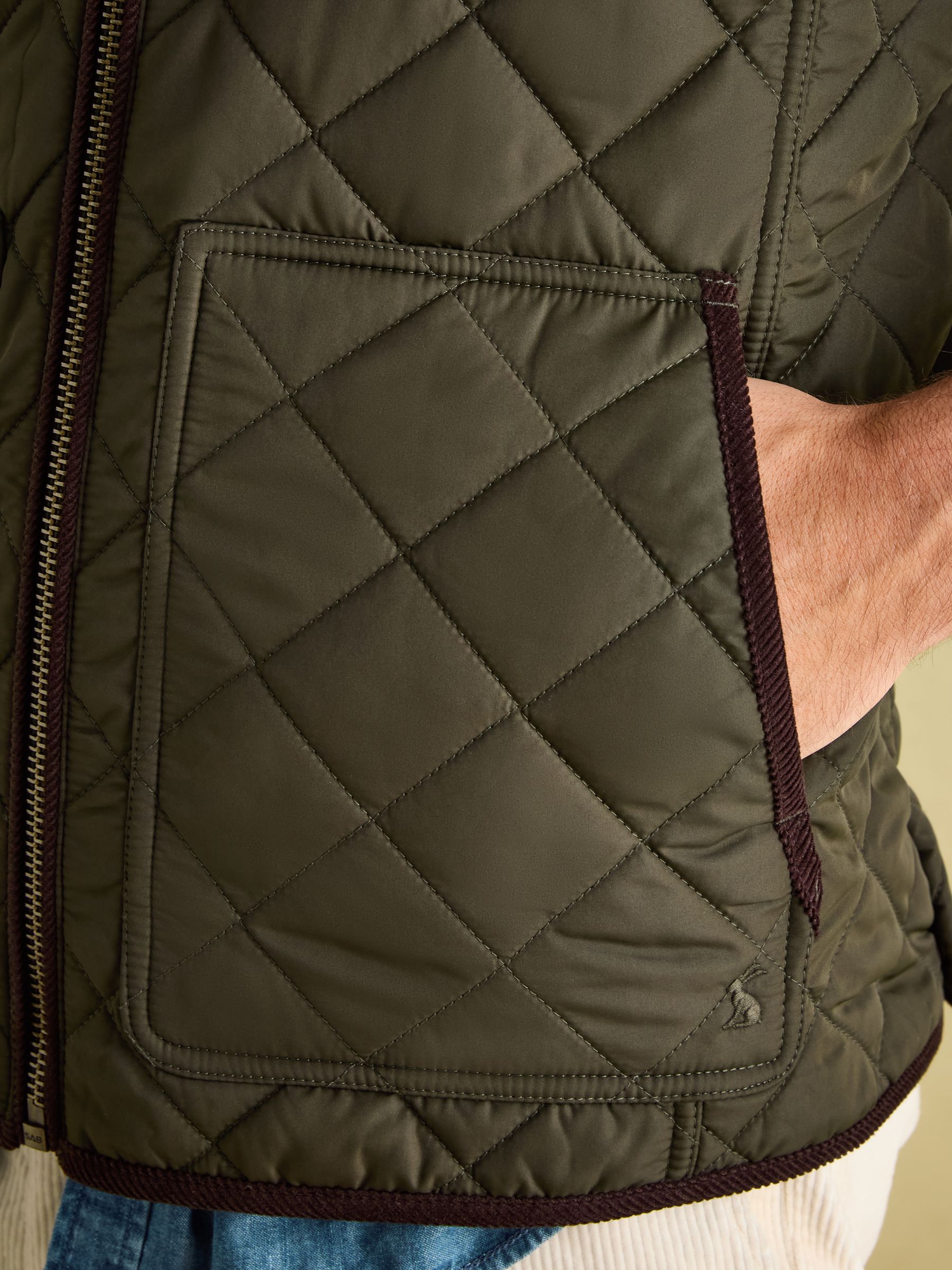 Maynard Green Diamond Quilted Gilet - Image 6 of 7