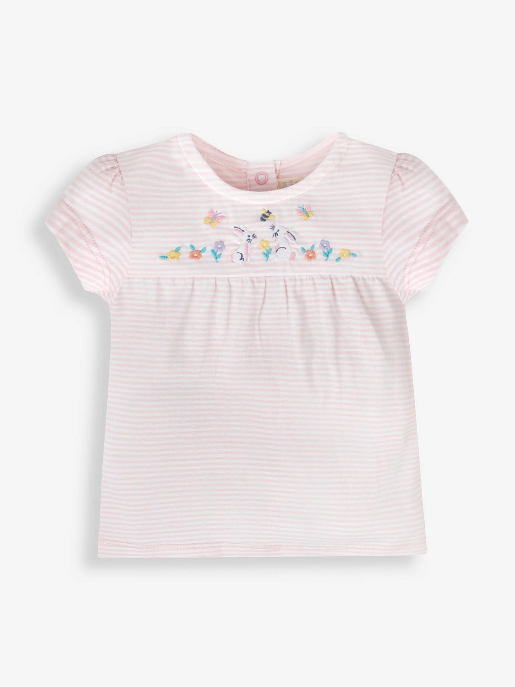 Pink 2-Piece Stripe Bunny Top & Ribbed Leggings Set - Image 2 of 8
