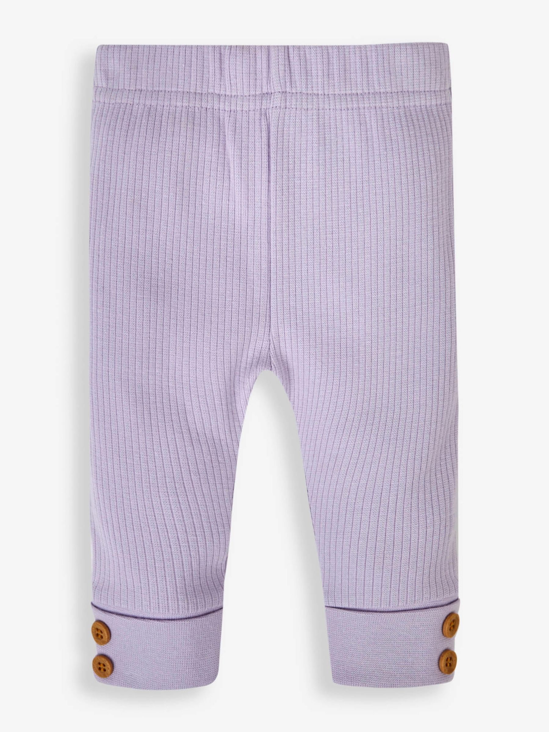 Pink 2-Piece Stripe Bunny Top & Ribbed Leggings Set - Image 4 of 8