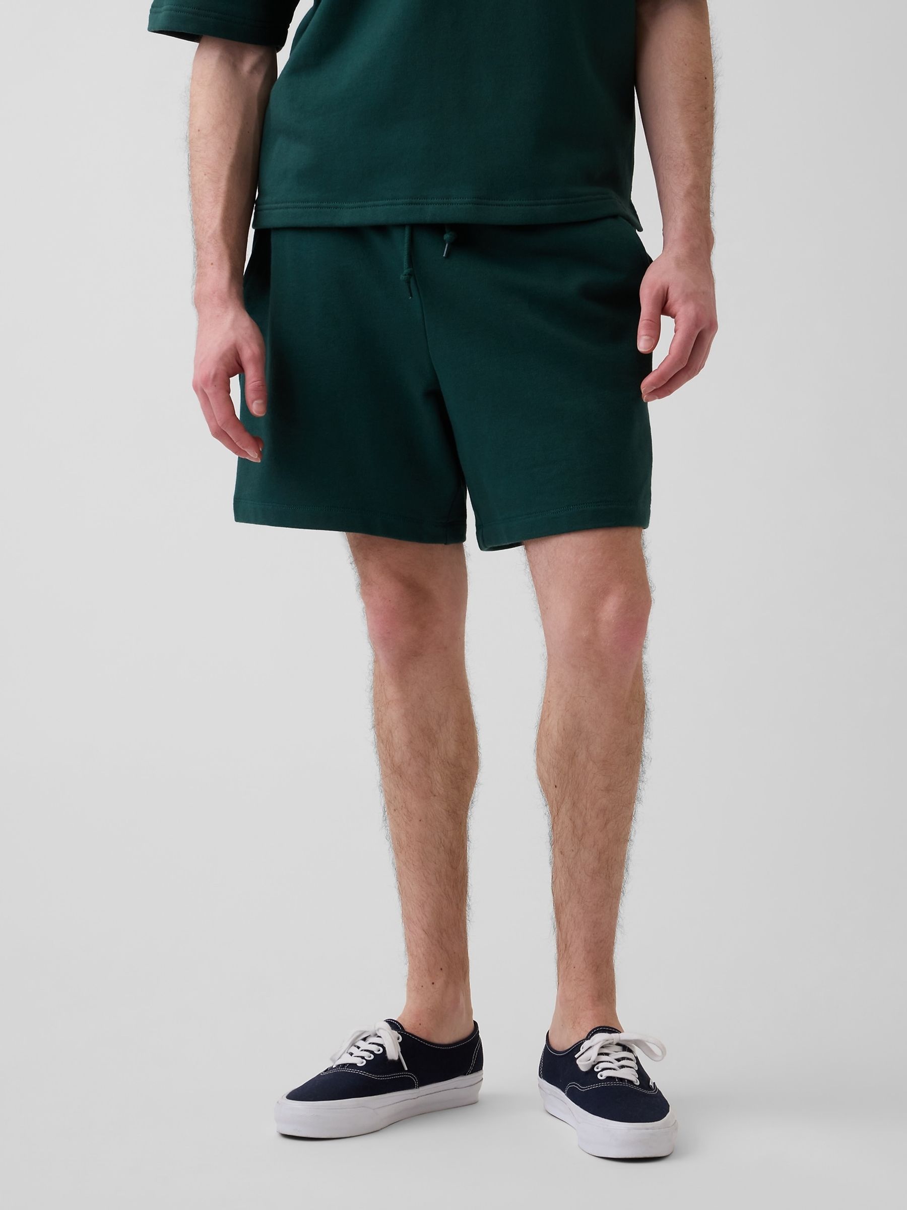 Green Heavyweight French Terry Sweat Shorts - Image 1 of 5