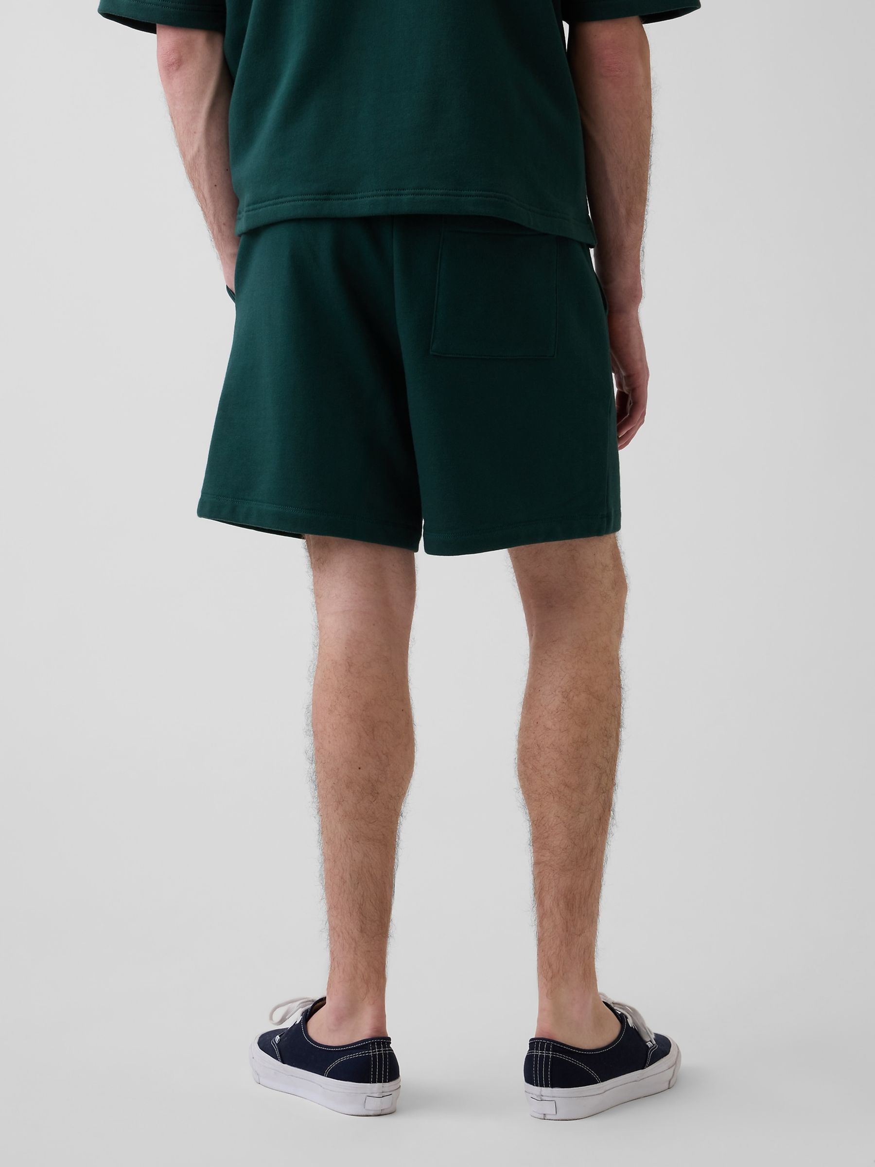 Green Heavyweight French Terry Sweat Shorts - Image 2 of 5