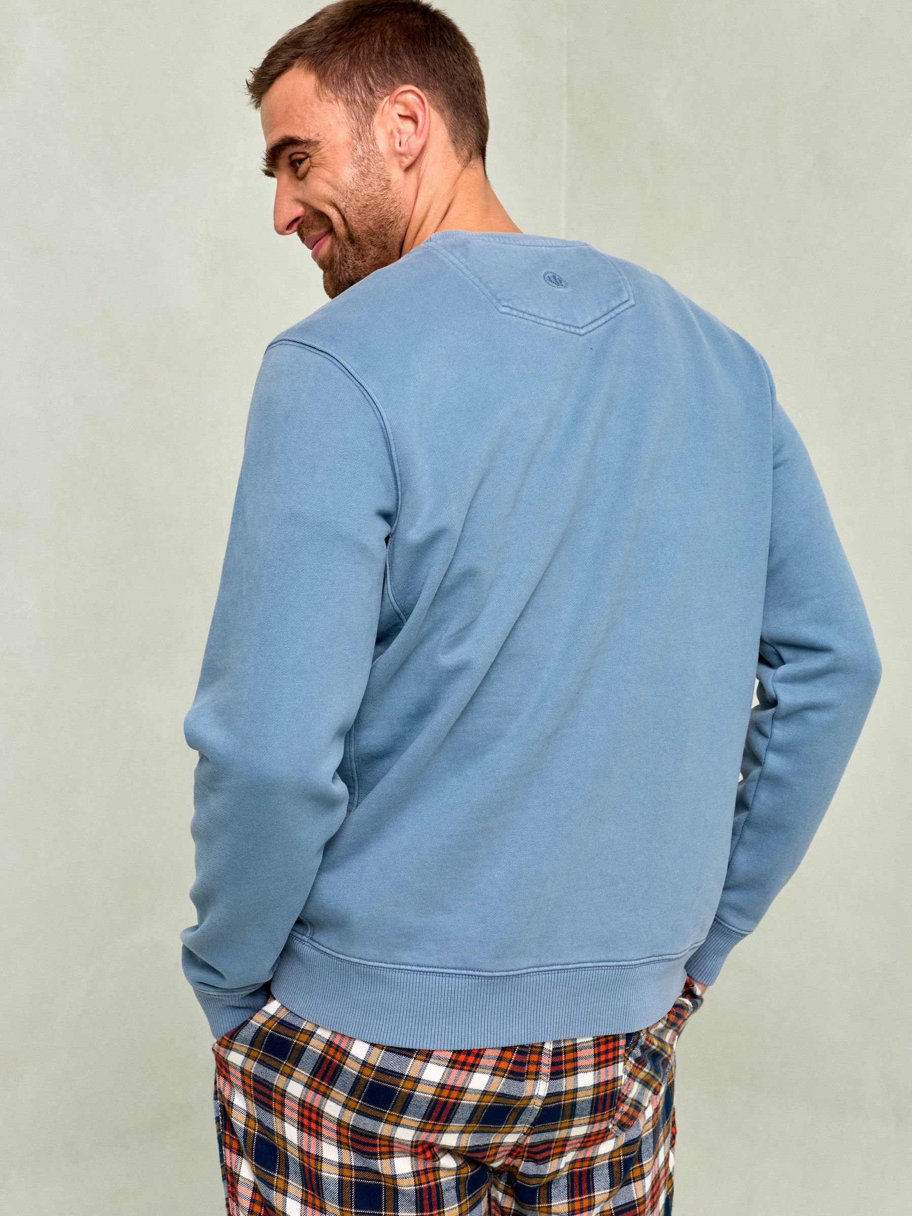 Hayle Light Blue Christmas Mouse Graphic Crew Sweatshirt - Image 2 of 5