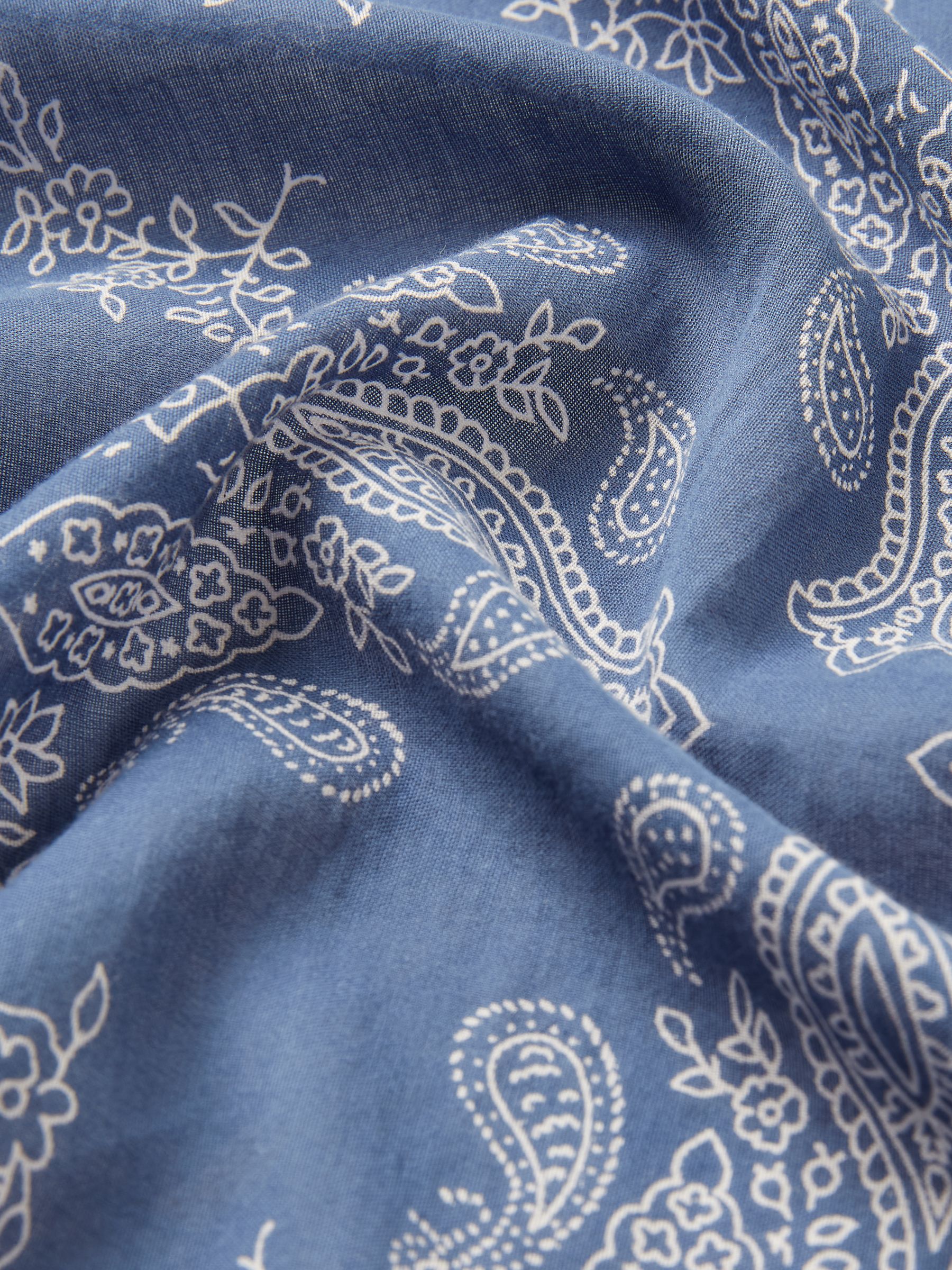Dapper Blue Cotton Scarf - Image 5 of 5