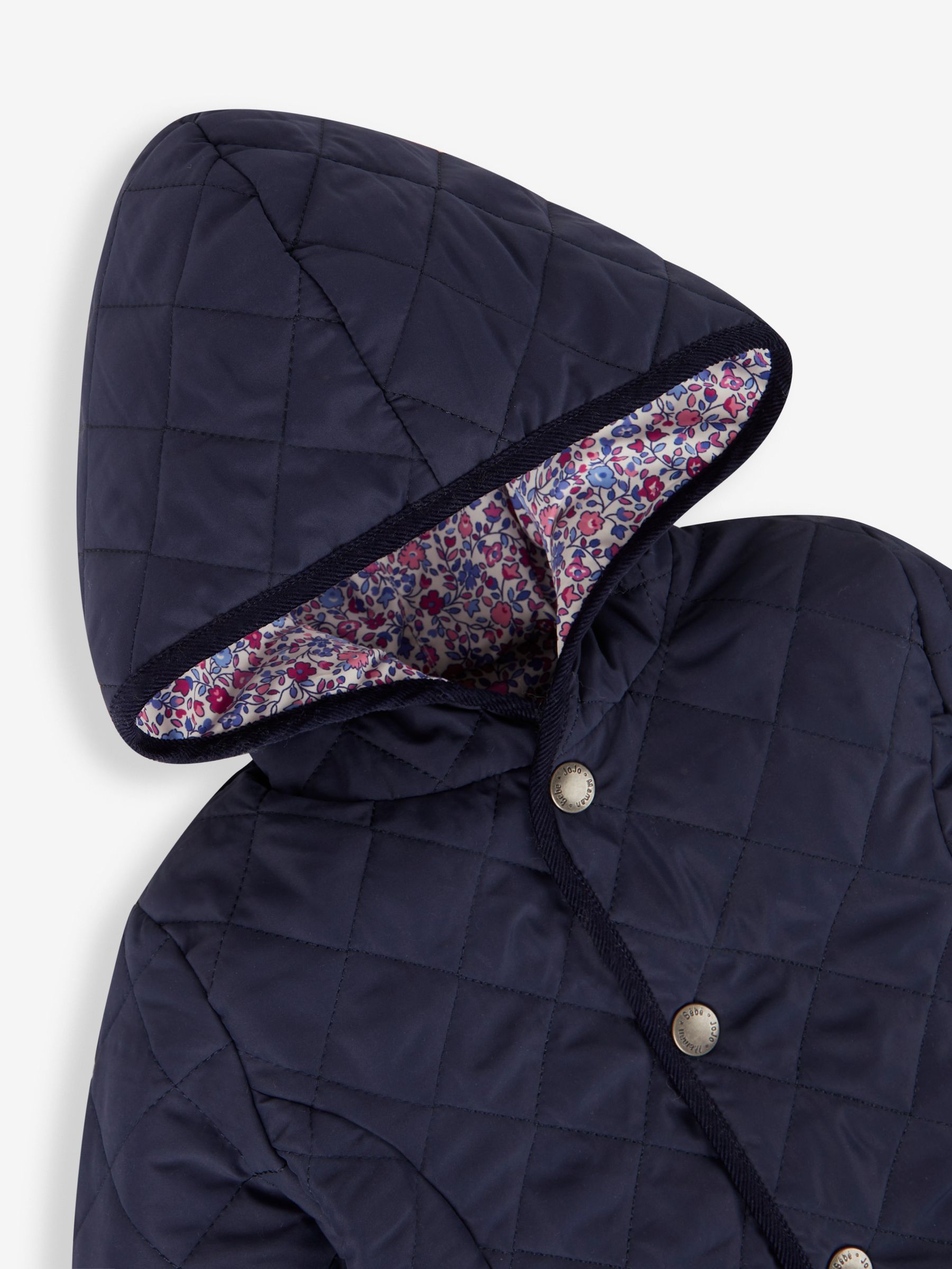 Navy Girls' Reversible Quilted Jacket - Image 5 of 6