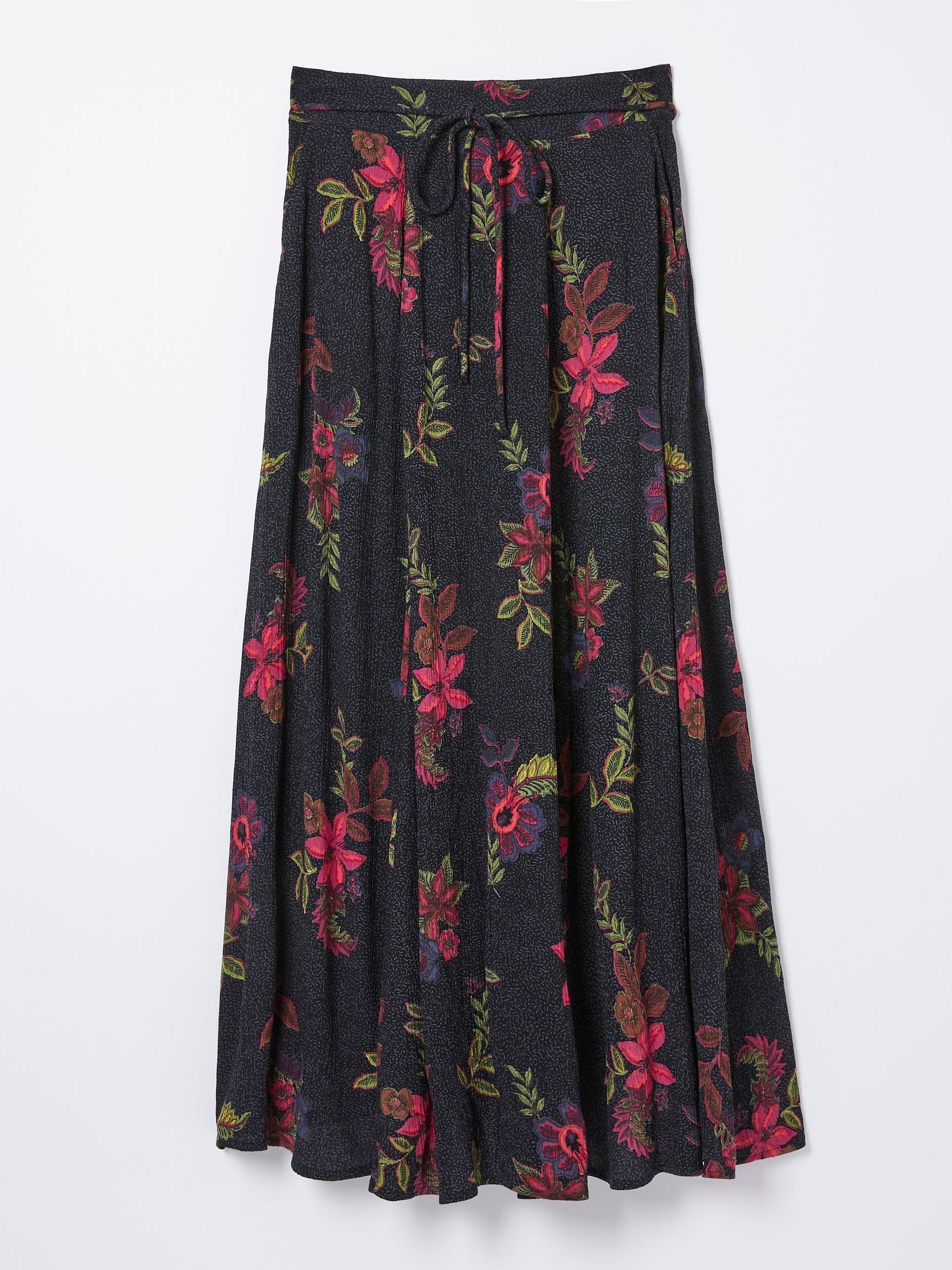 Black Amelie Floral Midi Skirt - Image 6 of 6