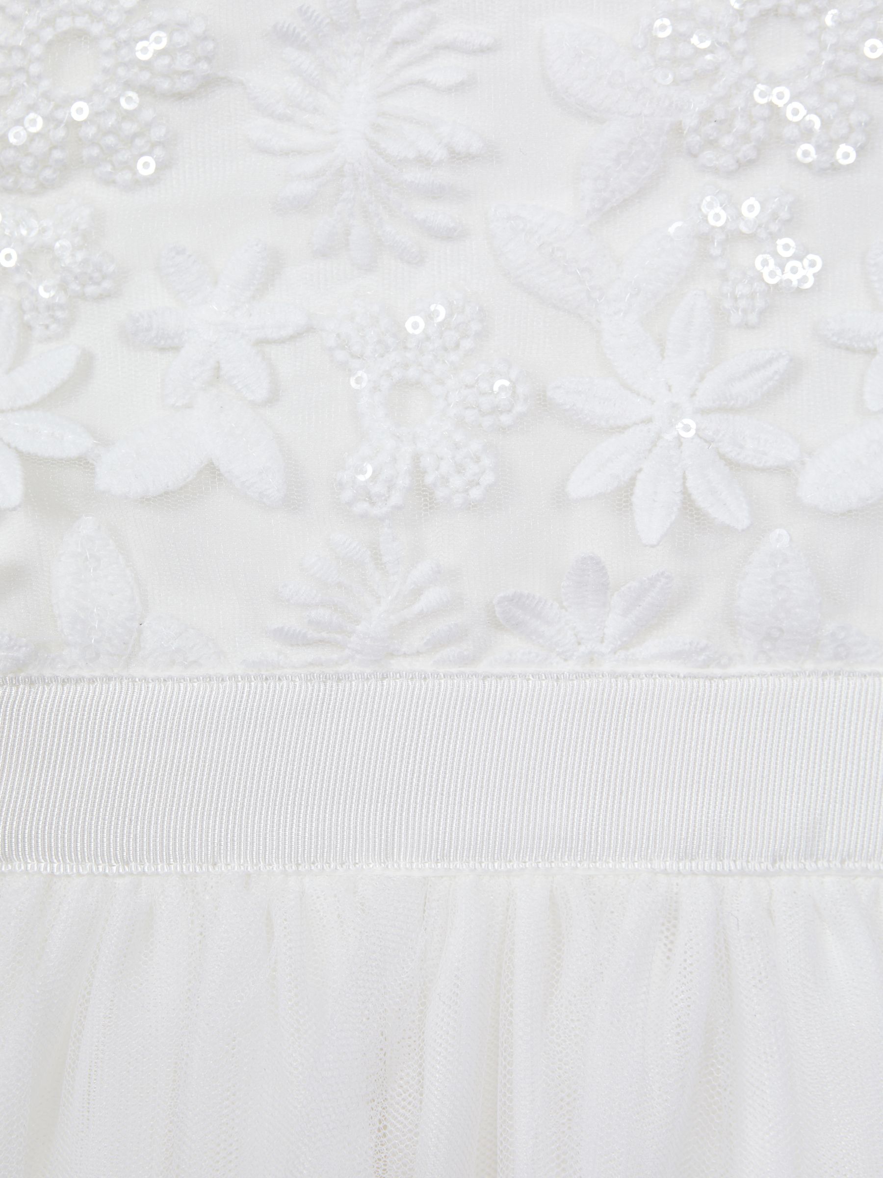 4-9 yrs Embellished Tulle Dress in Ivory - Image 8 of 8