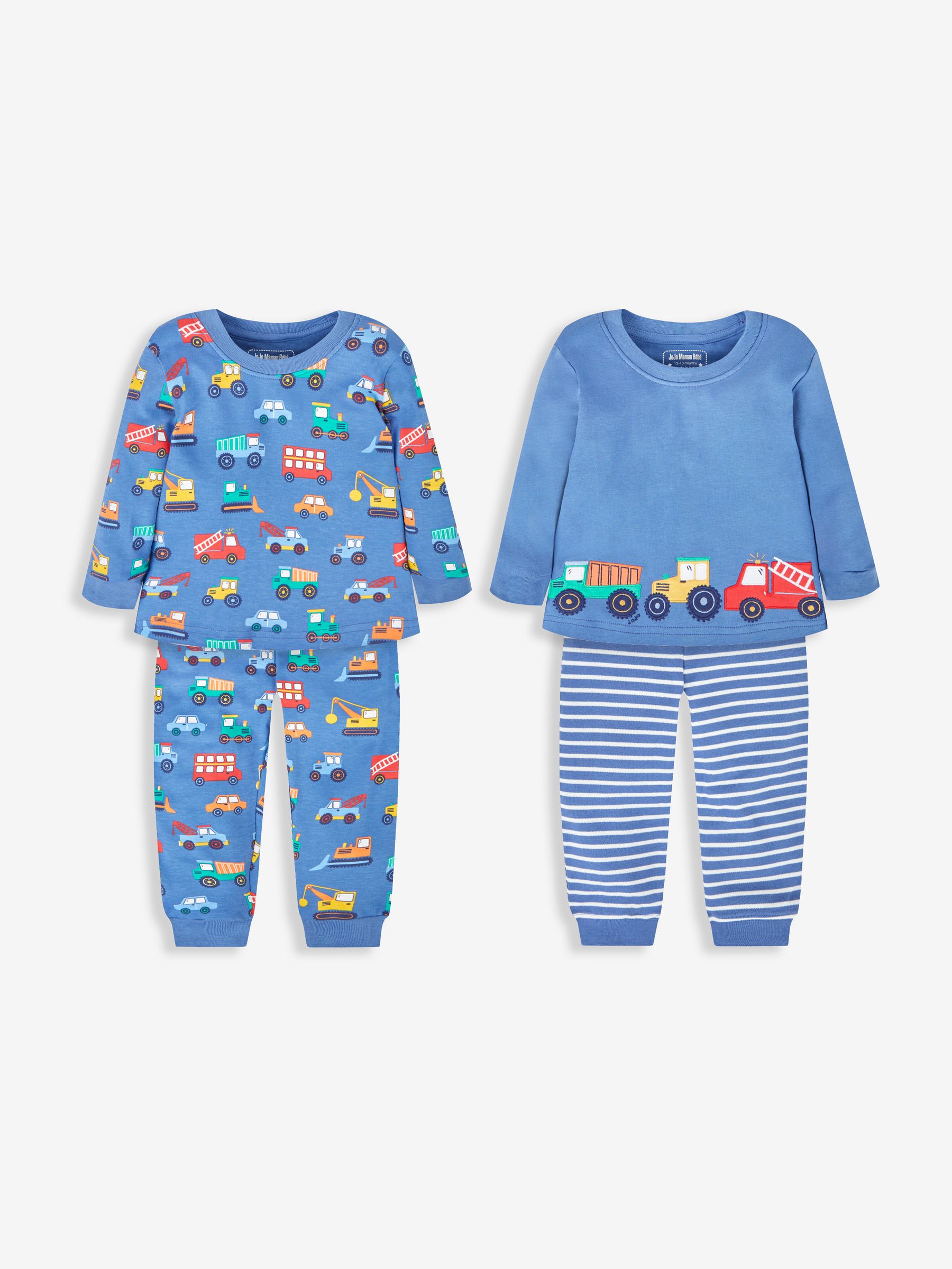 Indigo Boys' 2-Pack Transport Jersey Pyjamas - Image 1 of 11