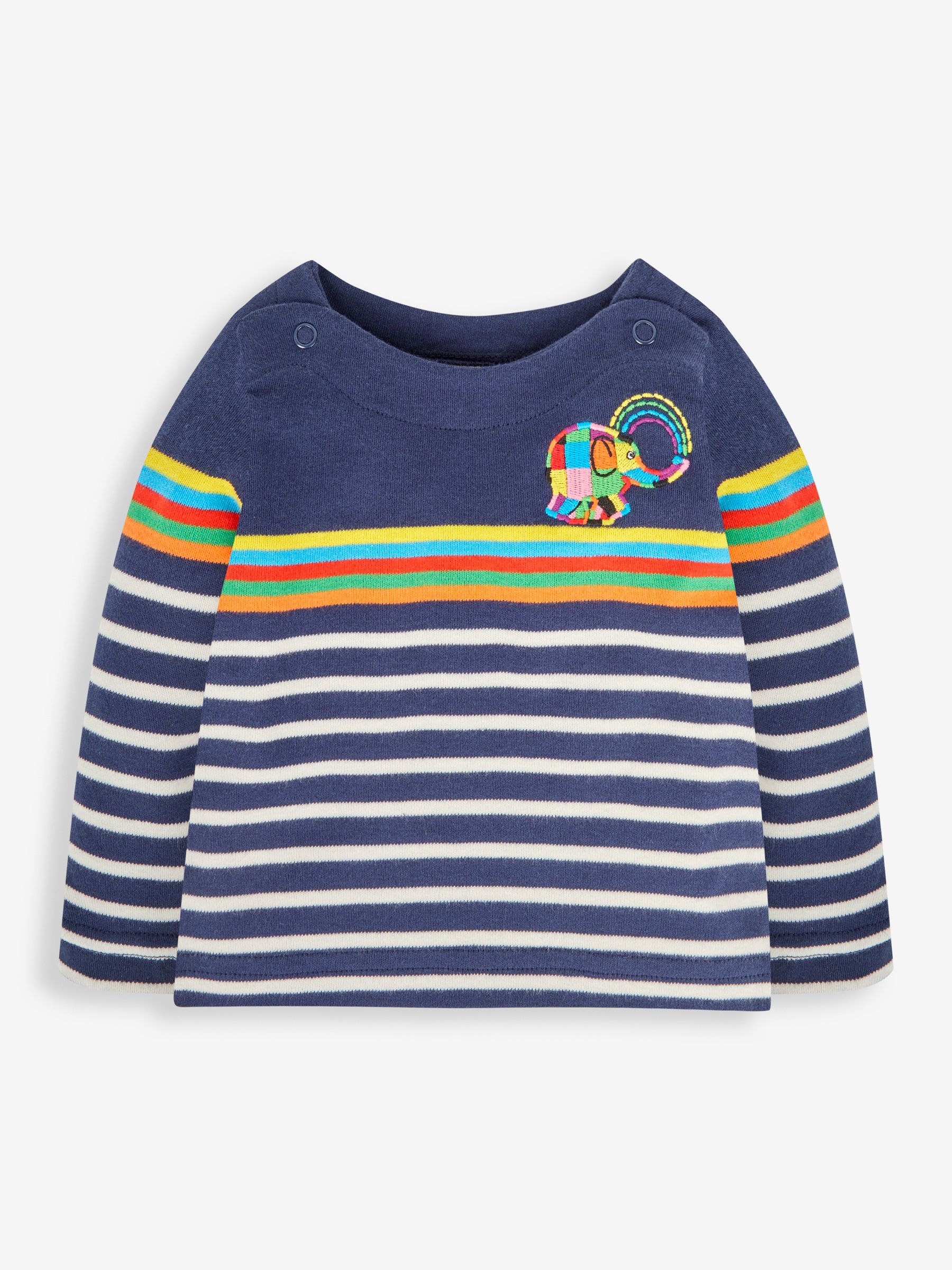 Navy Elmer Appliqué Breton Top & Cosy Trousers Set - Image 5 of 8