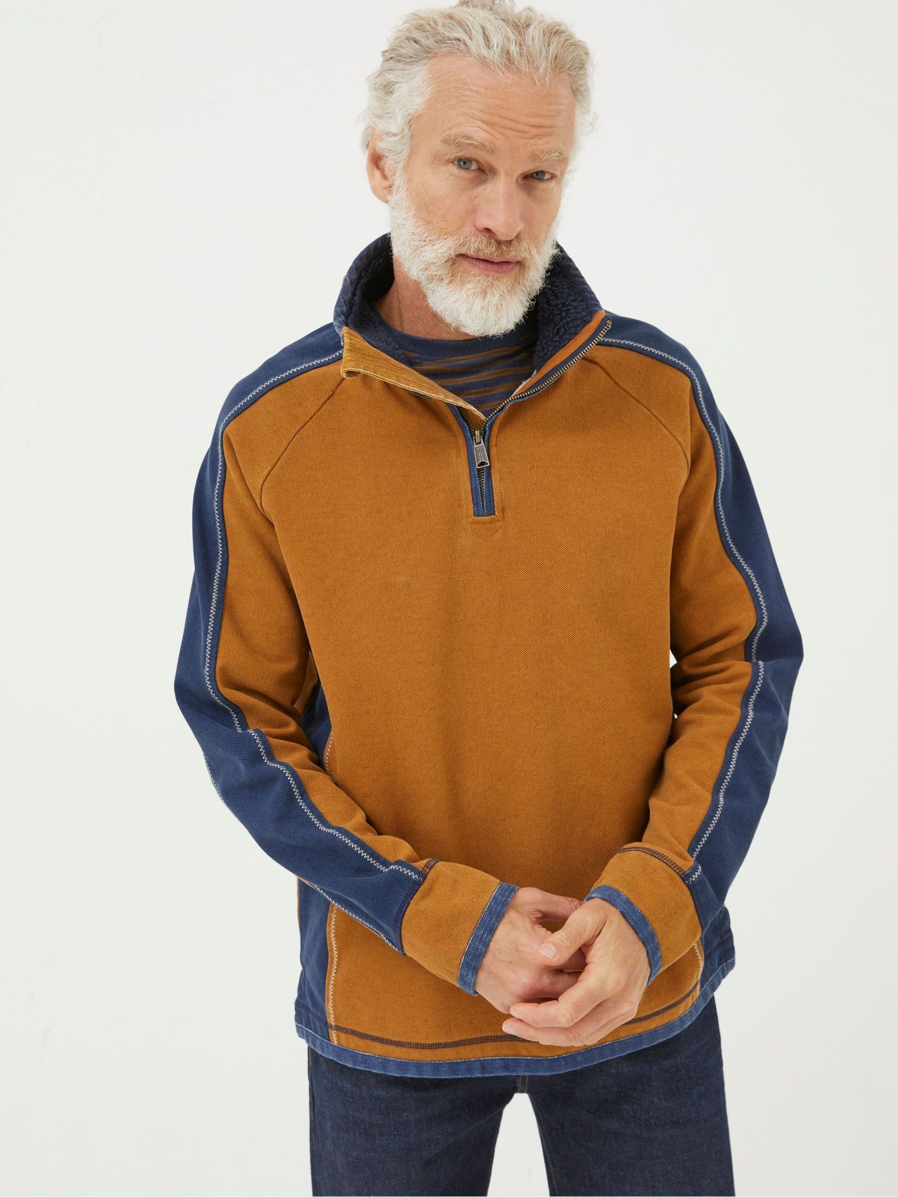 Yellow Airlie Fleece Collared Sweat Top - Image 1 of 5