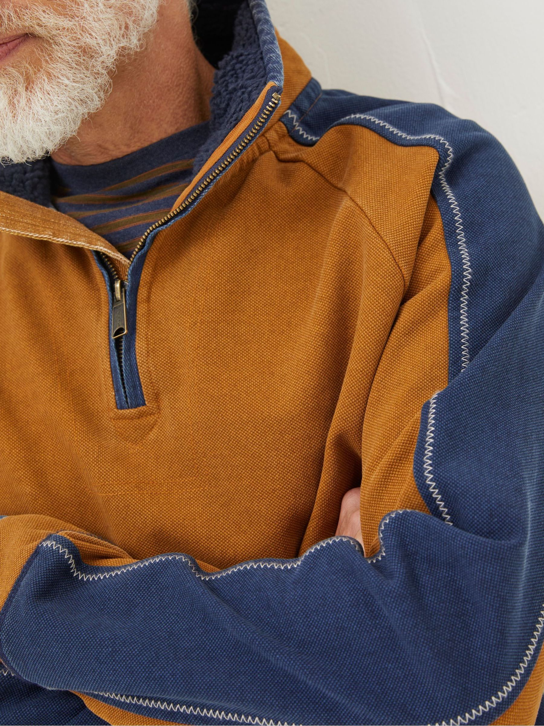 Yellow Airlie Fleece Collared Sweat Top - Image 3 of 5
