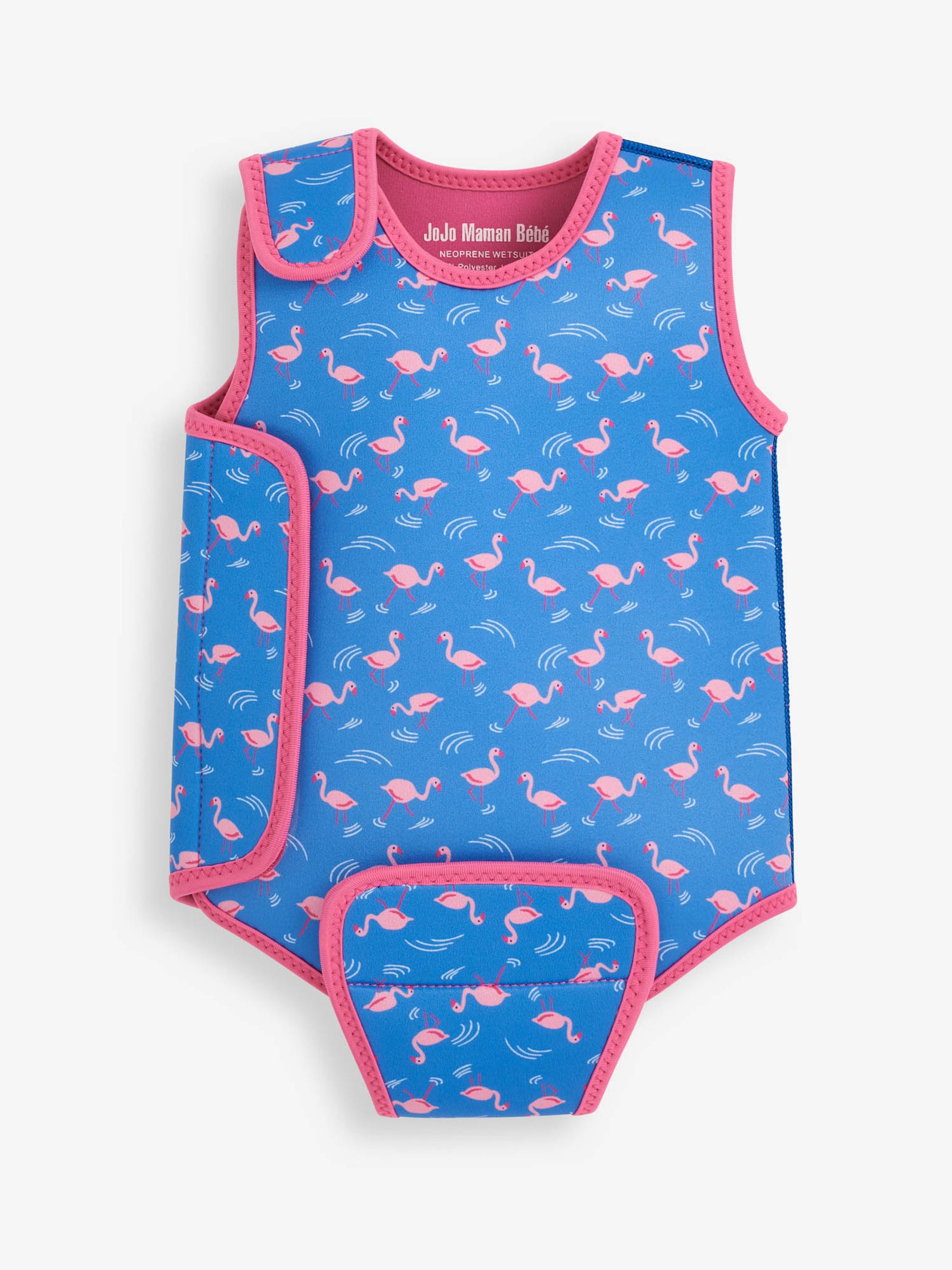 Blue Flamingo Print Baby Wetsuit - Image 1 of 4