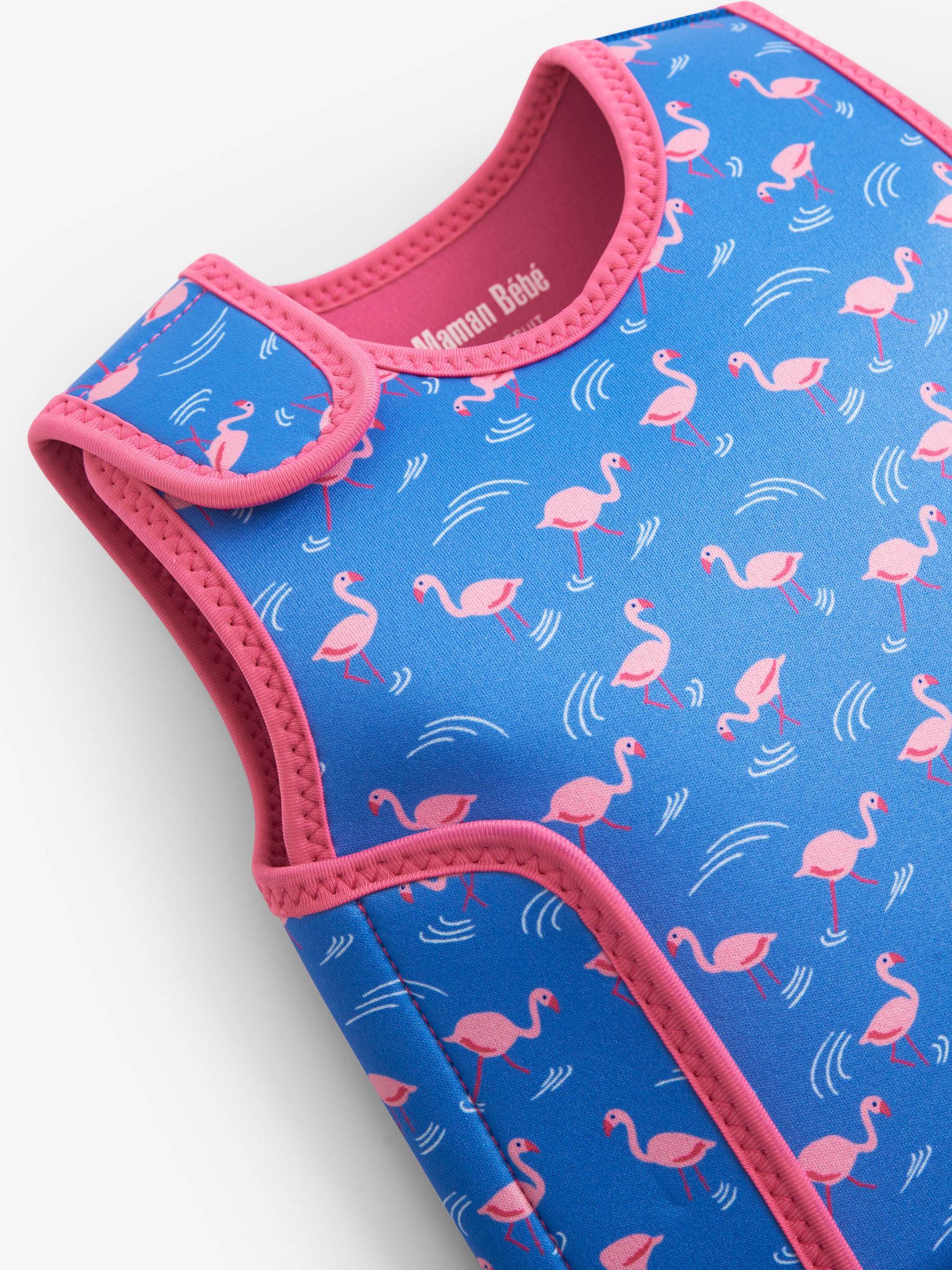 Blue Flamingo Print Baby Wetsuit - Image 4 of 4