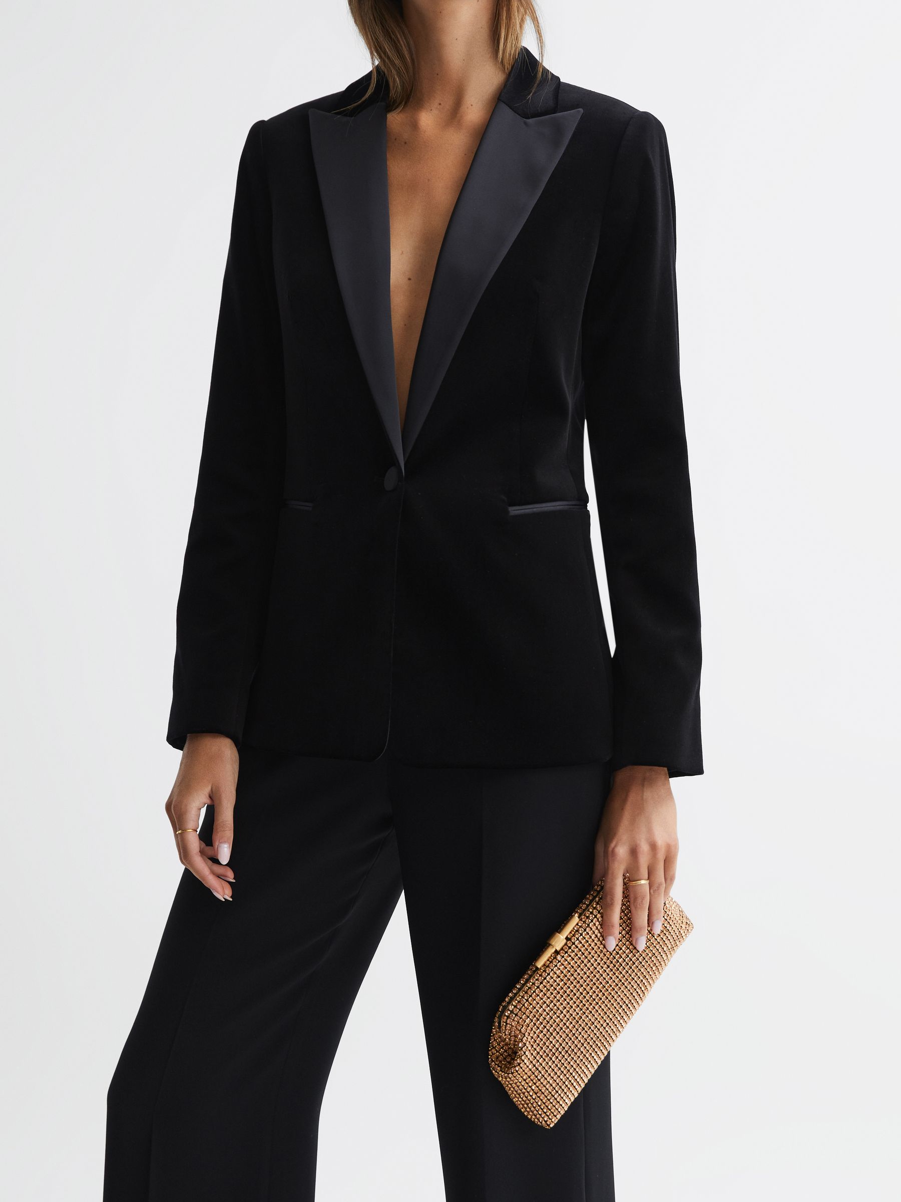 Embellished Clutch Bag in Peach - Image 2 of 6