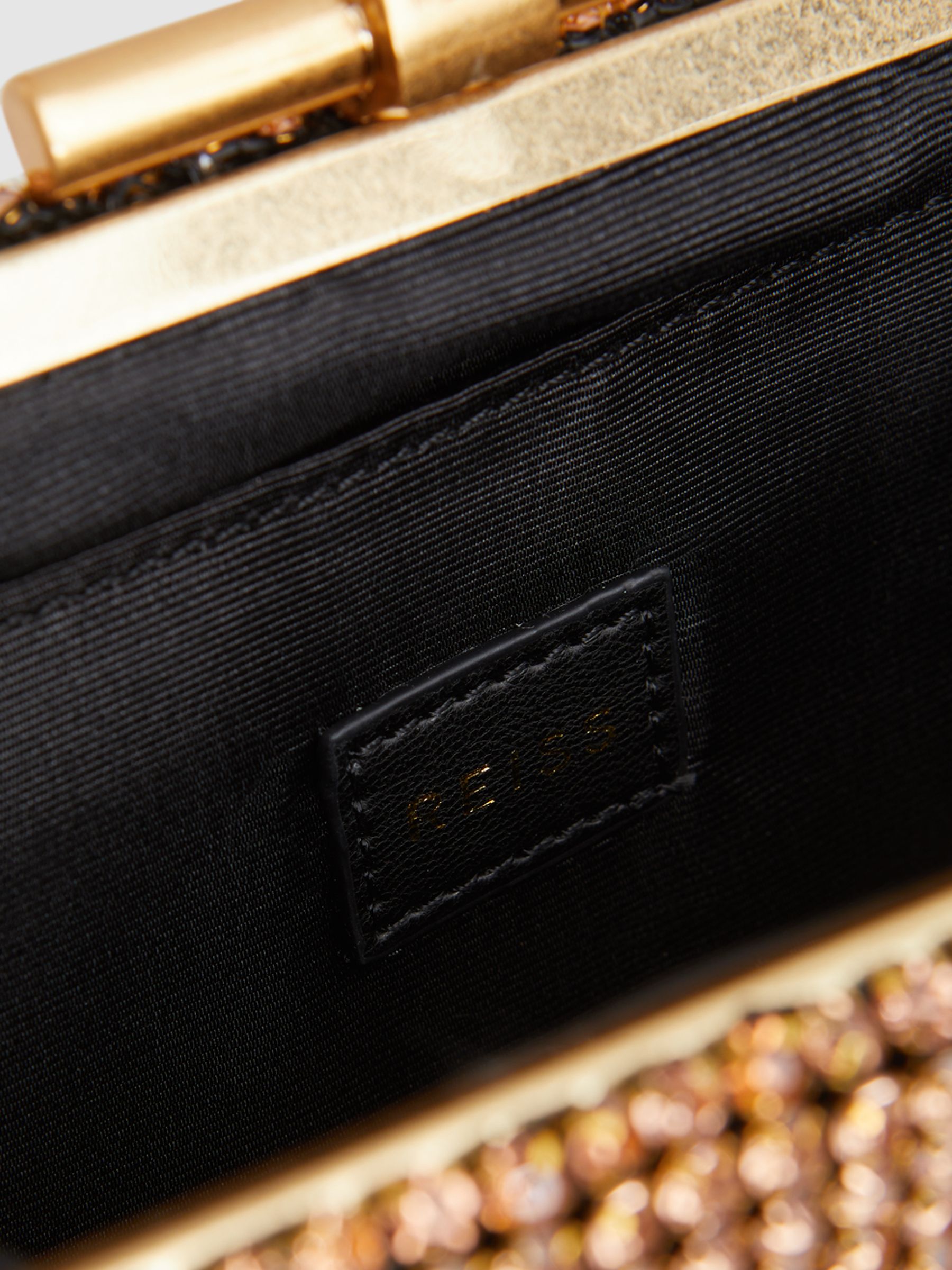 Embellished Clutch Bag in Peach - Image 3 of 6
