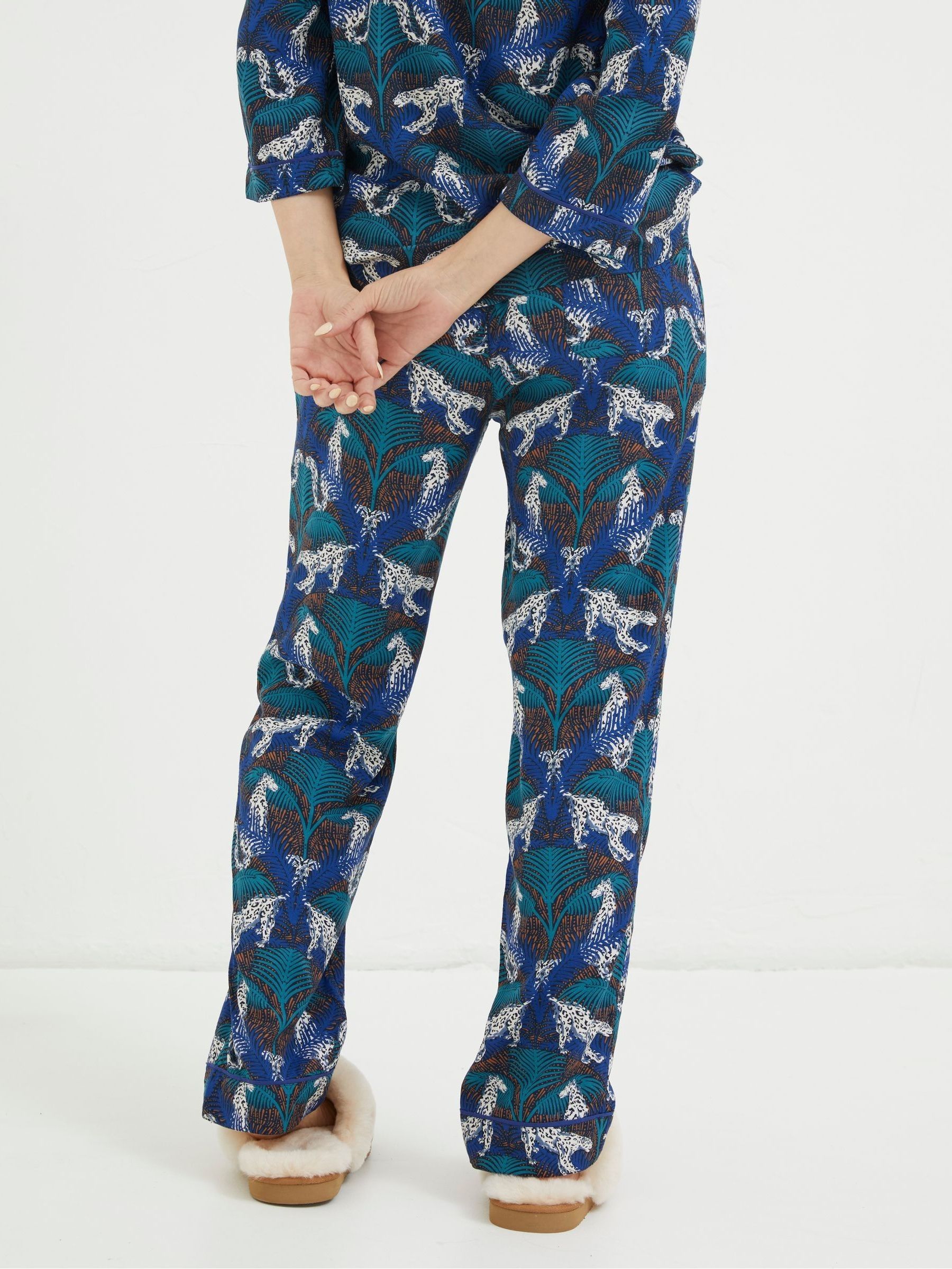 Blue Stevie Snow Leopard Pyjama Trousers - Image 2 of 5