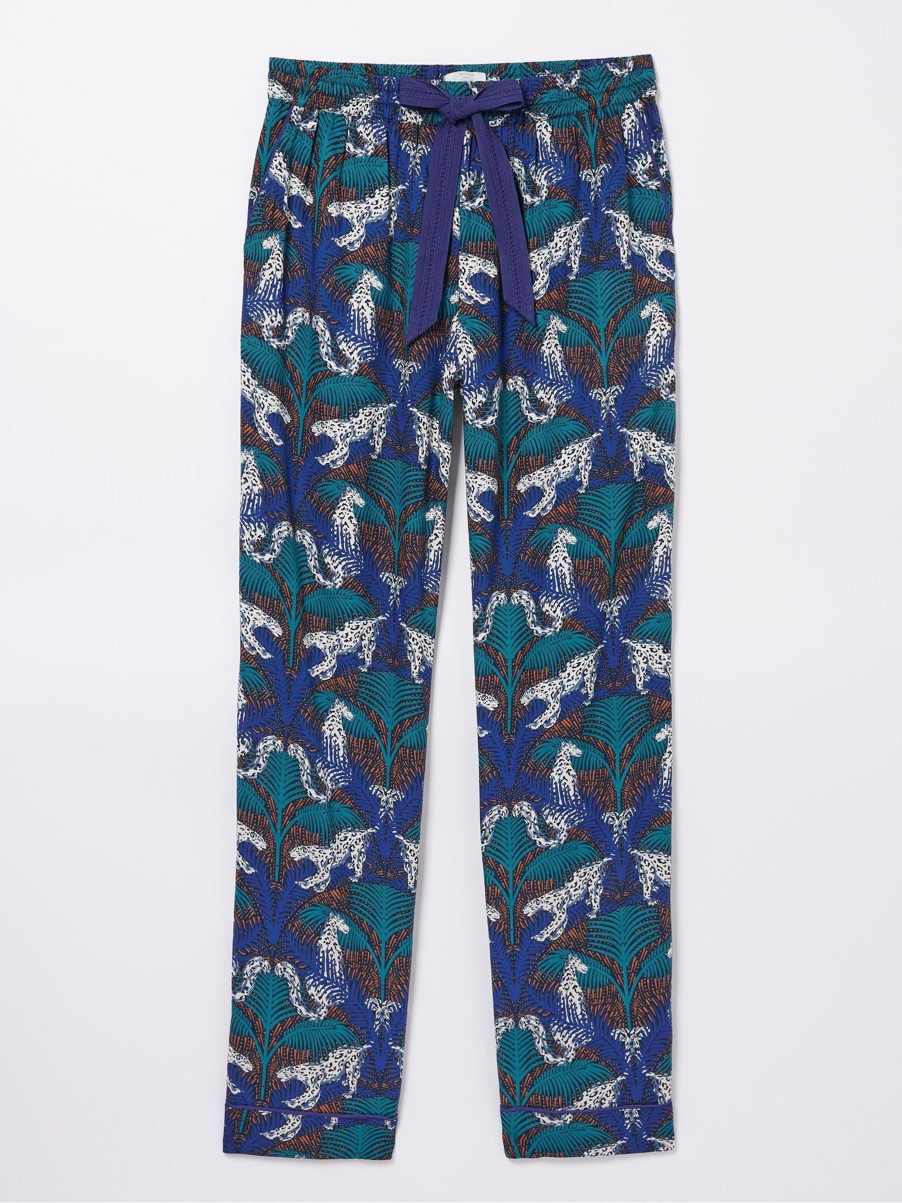 Blue Stevie Snow Leopard Pyjama Trousers - Image 5 of 5