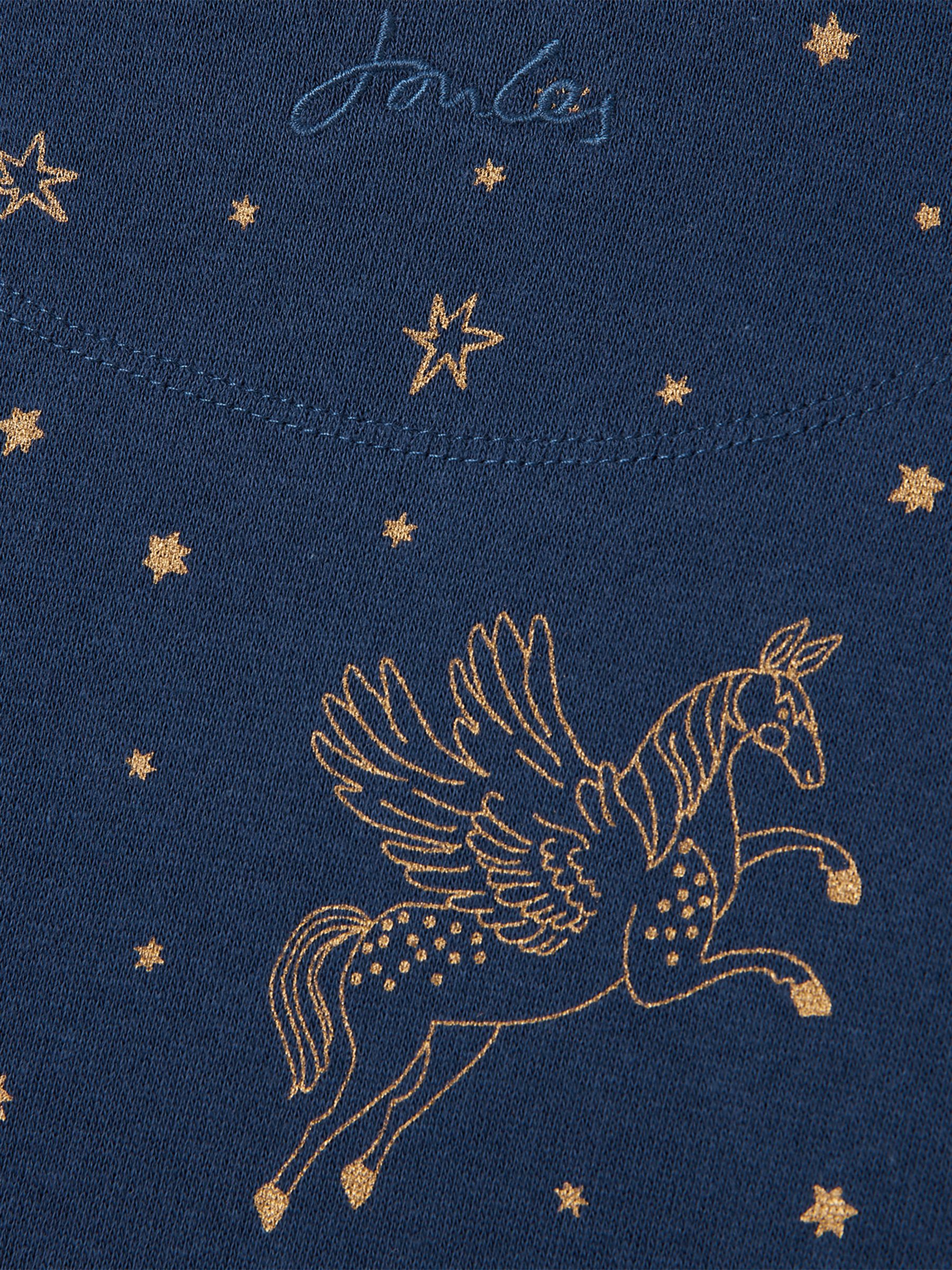 Fairdale Luxe Navy Blue Quarter Zip Printed Sweatshirt with Fleece Lining - Image 5 of 5