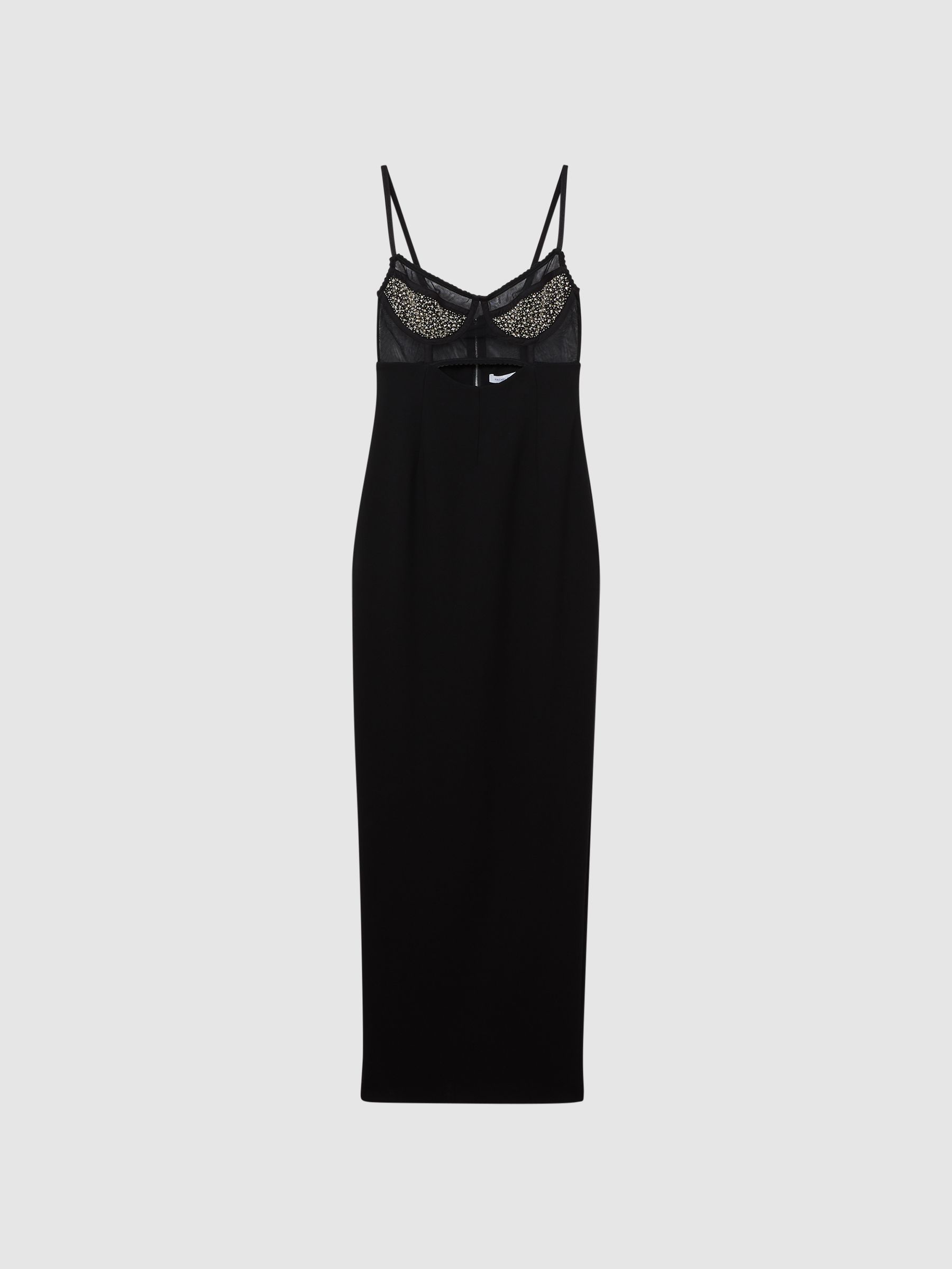 Rachel Gilbert Embellished Corset Maxi Dress in Black - Image 2 of 7 Rachel Gilbert Embellished Corset Maxi Dress in Black - Image 2 of 7