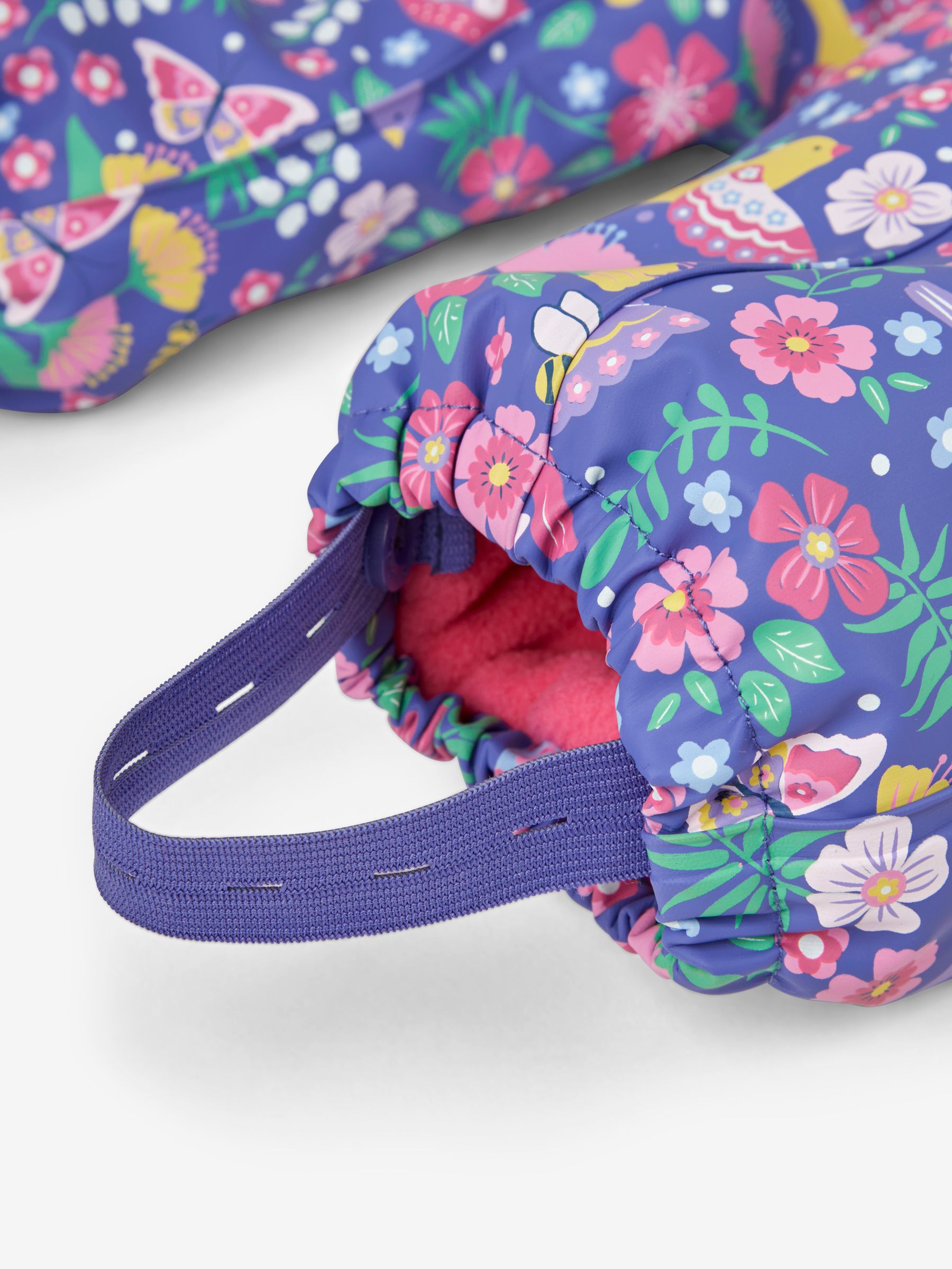 Purple Bird Floral Cosy Waterproof Puddlesuit - Image 9 of 9