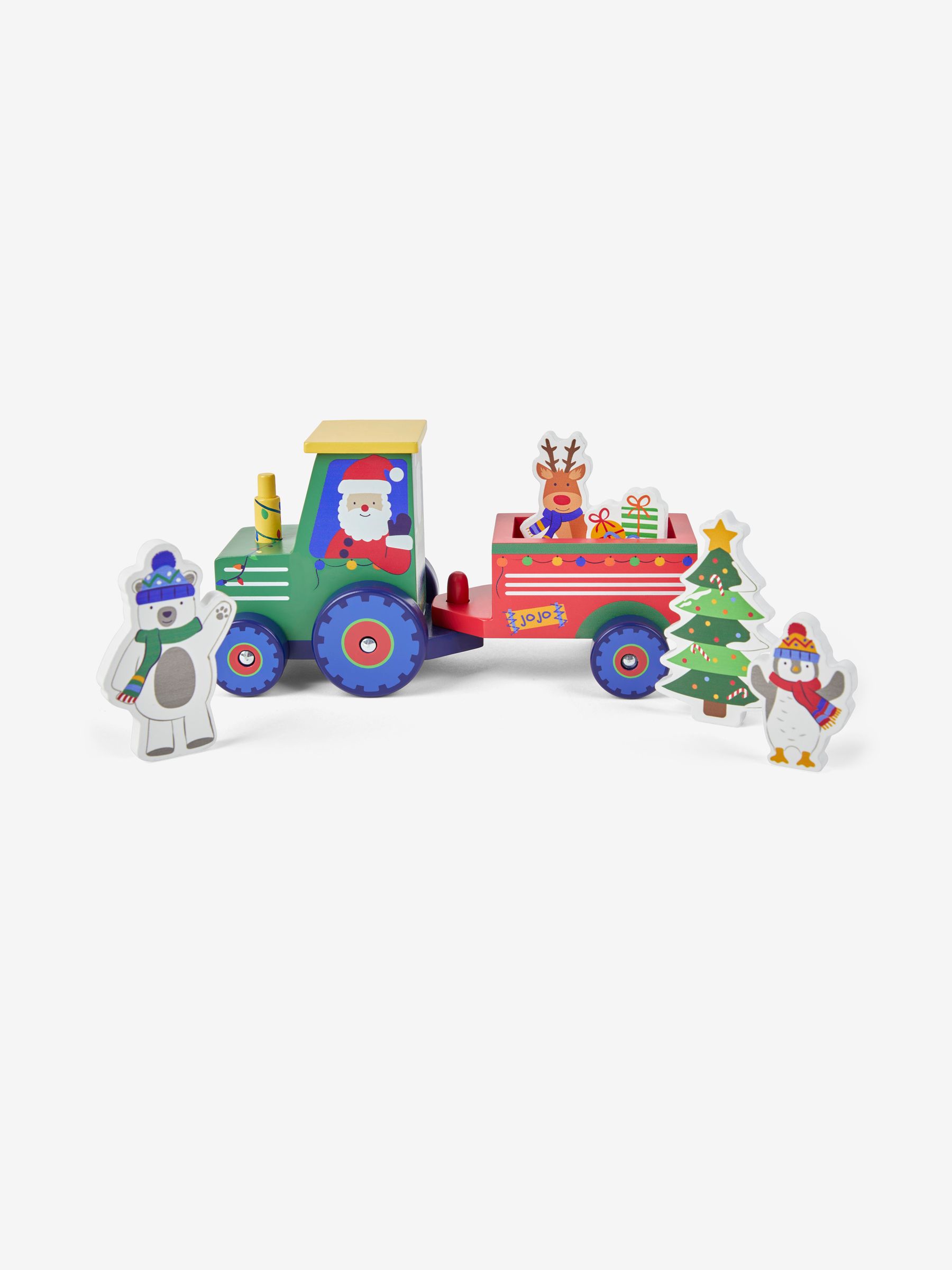 Wooden Christmas Tractor & Trailer - Image 4 of 6