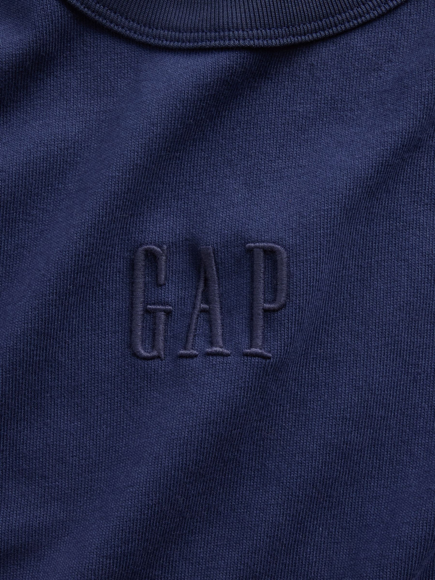Navy Heavyweight Relaxed Logo Short Sleeve T-Shirt - Image 4 of 4