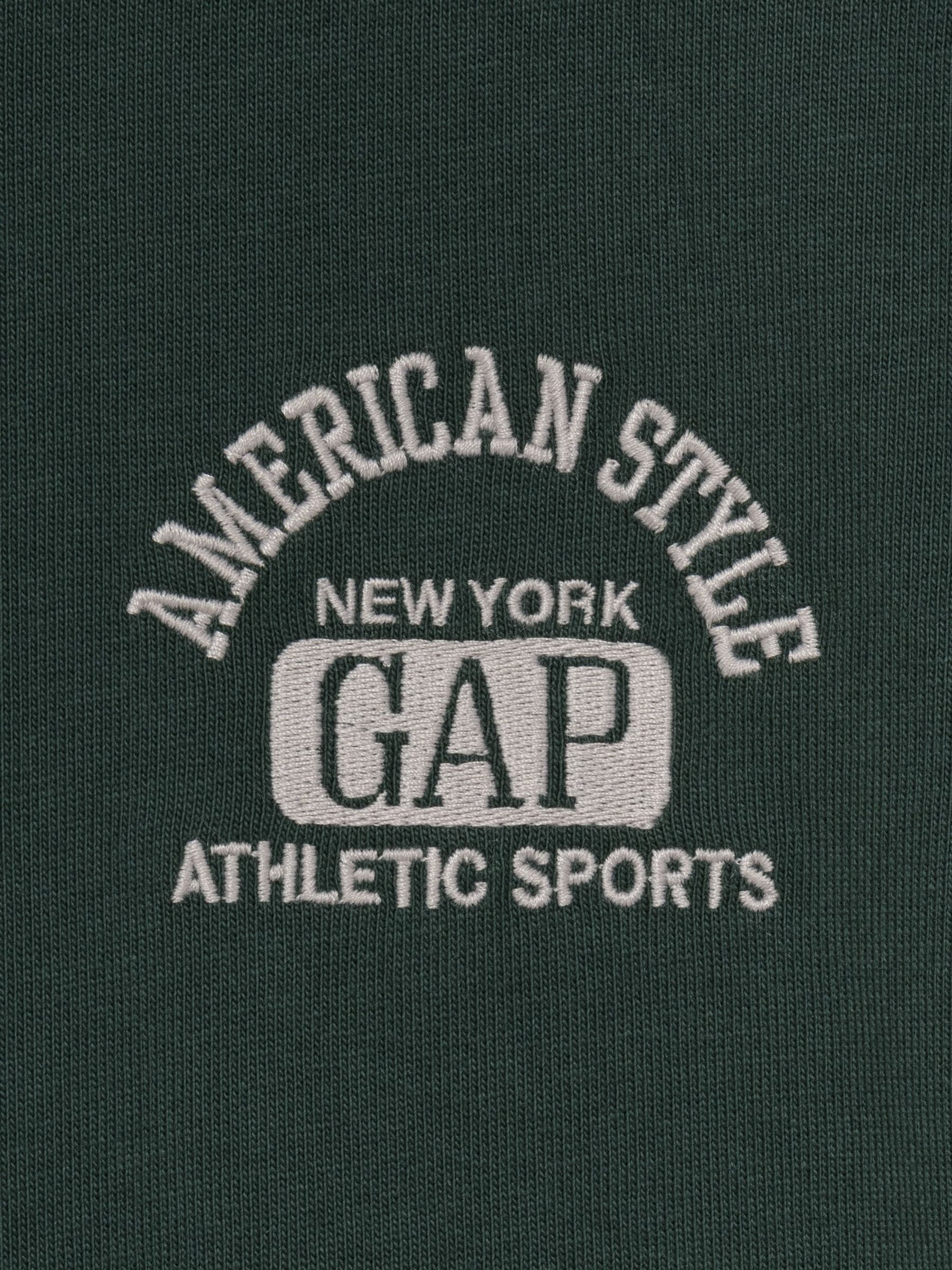 Green Heavyweight Logo Relaxed Crop T-Shirt - Image 2 of 2 Green Heavyweight Logo Relaxed Crop T-Shirt - Image 2 of 2