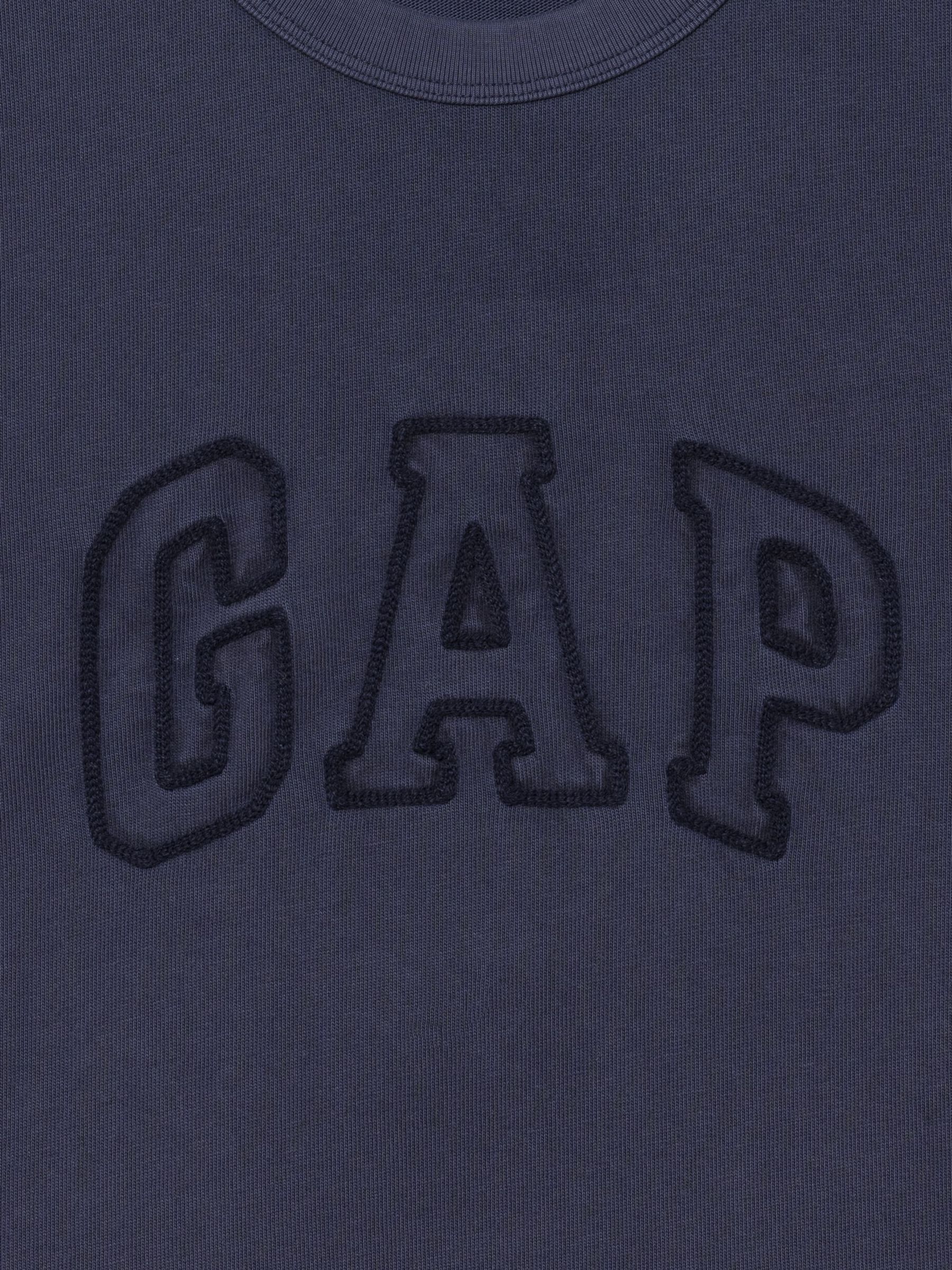 Washed Navy Heavyweight Logo Relaxed Boxy Short Sleeve T-Shirt - Image 2 of 2