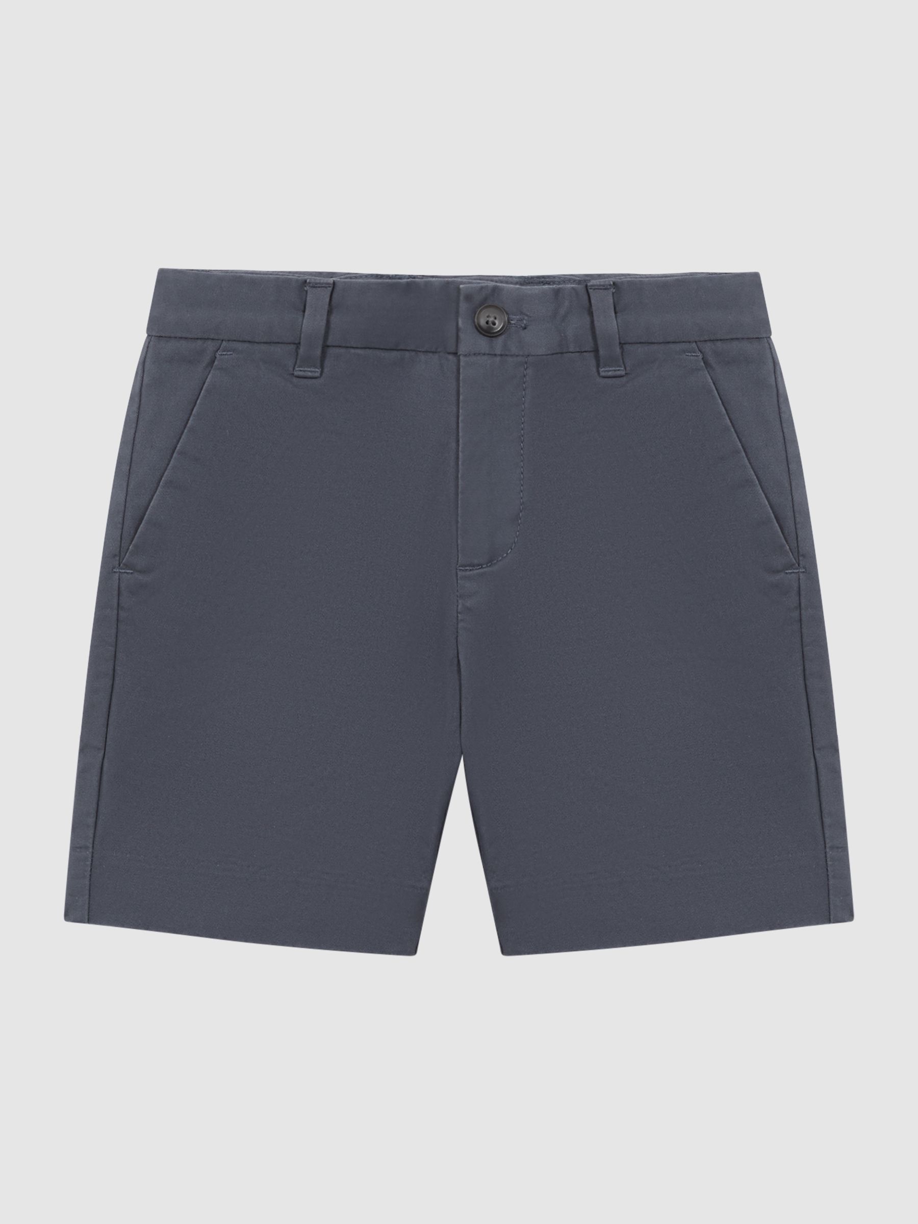 Junior Casual Chino Shorts in Airforce Blue - Image 2 of 6